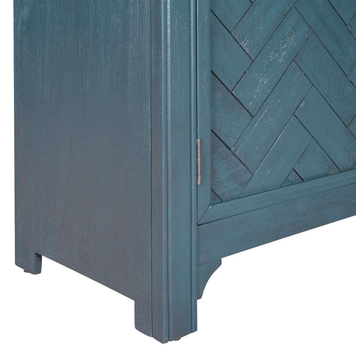 Roomfitters 40" Modern Storage Cabinet with Unique Doors, Adjustable Shelf, Sideboard for Living Room, Antique Blue Roomfitters