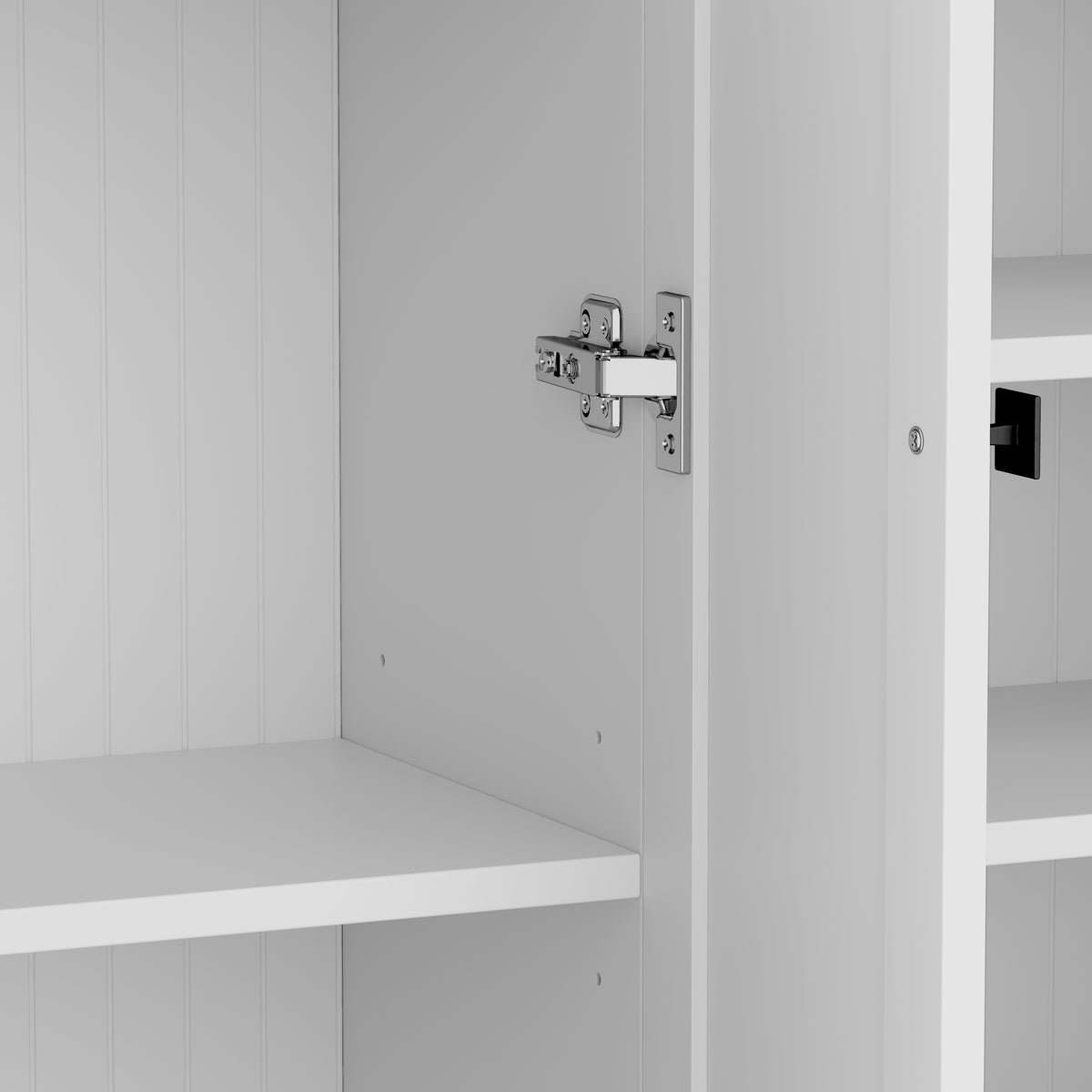 variant-group:rf-n724sj000139aak|Roomfitters 78.7" Hall Tree with Bench, 5 Cubbies, 4 Doors, 5 Drawers, Adjustable Shelves, White