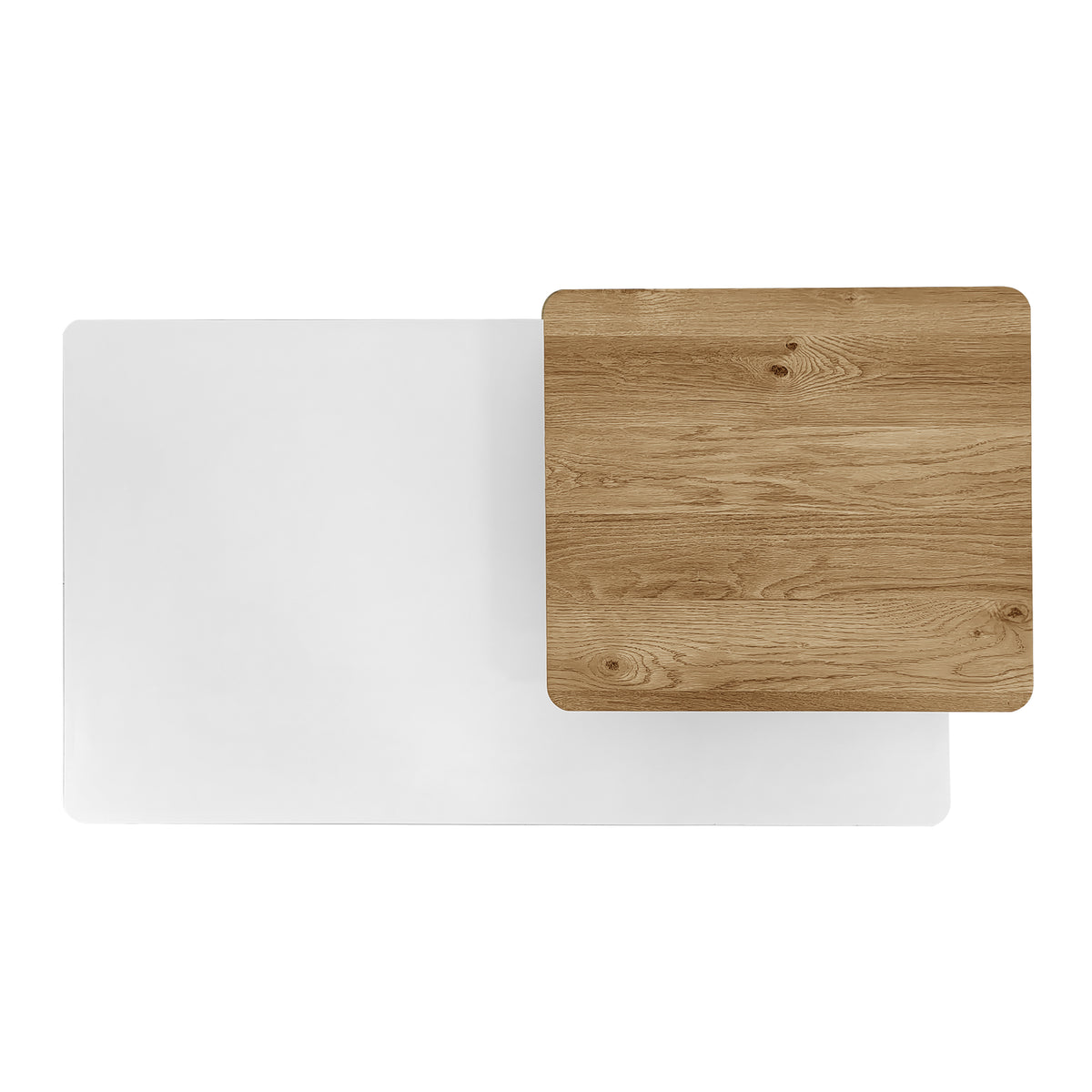 variant-group:rf-n724p294661k|Roomfitters Farmhouse Nesting Coffee Table Set of 2, Rectangle Wood Finish Accent Tables for Living Room and Sofa Side, White