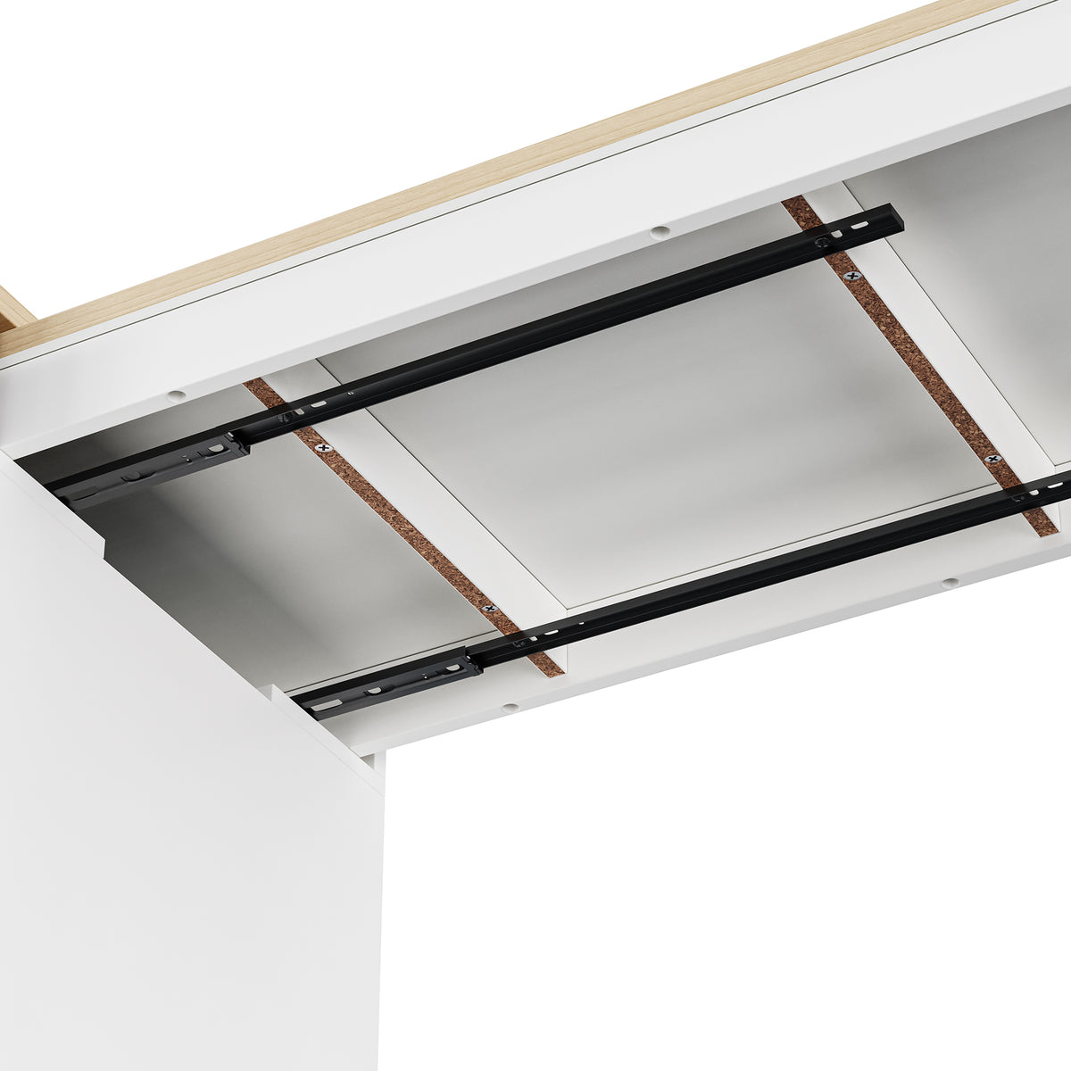 variant-group:rf-n707s000009w|Roomfitters 74.5" Kitchen Island with Extendable Table, Rolling Cart with Spice Rack, Storage Cabinet, White