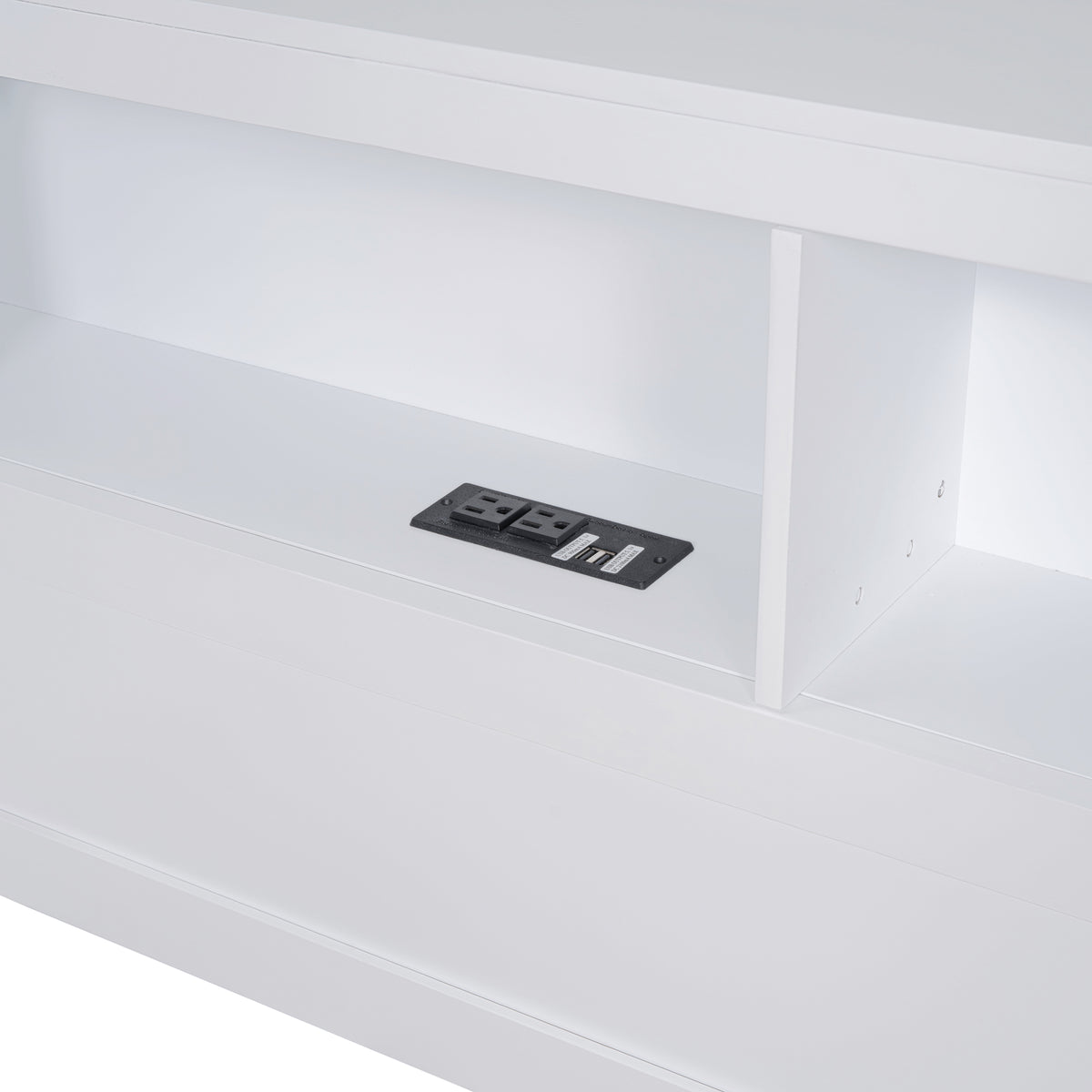 variant-group:rf-n733s347768k|Roomfitters Wooden Twin Daybed with Underbed Storage, Built-In Shelf & USB Charging Ports, White