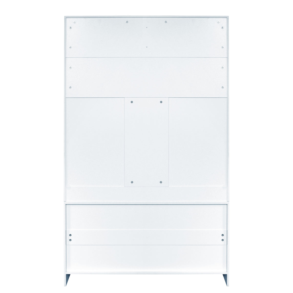 variant-group:rf-n724p264668k|Roomfitters 3-in-1 Entryway Bench with Coat Rack, Adjustable Shelves and 7 Hooks, 43.3" Hall Tree for Entrance or Living Room, White