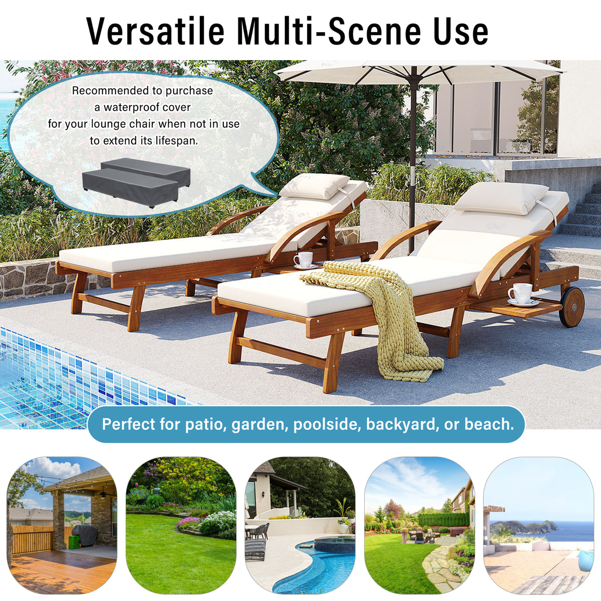 variant-group:rf-n711wy000482aaa|Roomfitters 77.5-Inch Adjustable Acacia Wood Outdoor Lounge Chairs, Set of 2 Reclining Chaise Loungers, Beige Cushions