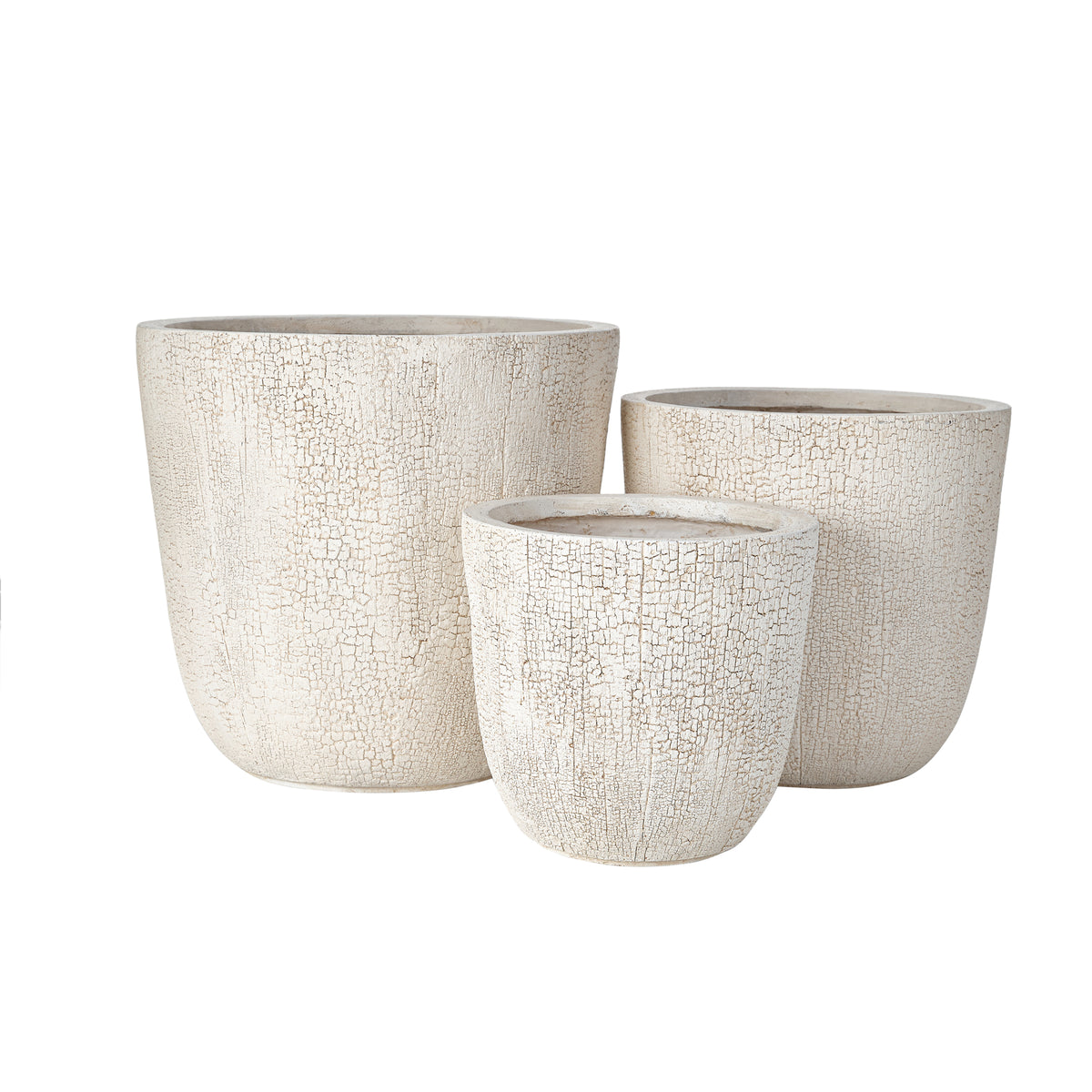 variant-group:rf-n711p406660a|Roomfitters Lightweight MGO Planter Set of 3, Round Weather Resistant Outdoor Indoor Flower Pots for Garden Patio, Beige
