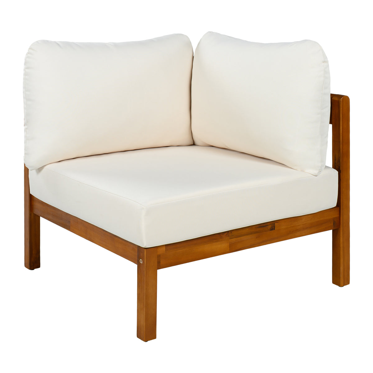 variant-group:rf-n711wy000481aaa|Roomfitters Modern Coastal White Solid Acacia Wood L-Shaped Outdoor Patio Sectional Sofa Conversation Seating Set