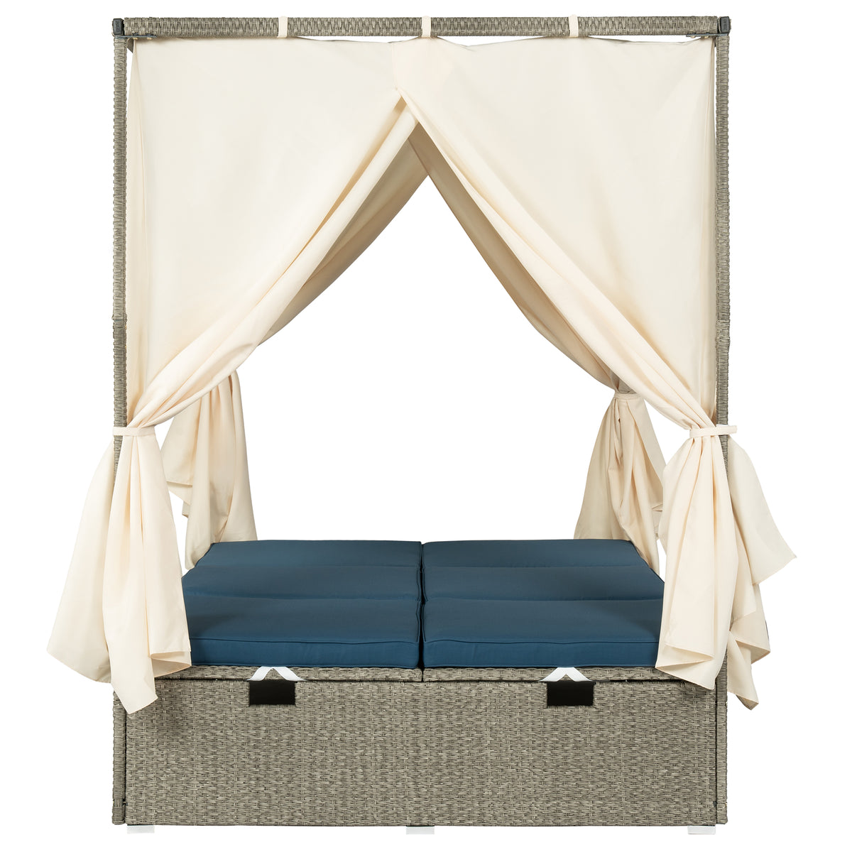variant-group:rf-n711wy000437aac|Roomfitters Outdoor Canopy Daybed with Cushions, Hidden Storage, Adjustable Lounge Chair, Retractable Canopy, for Patios, Blue