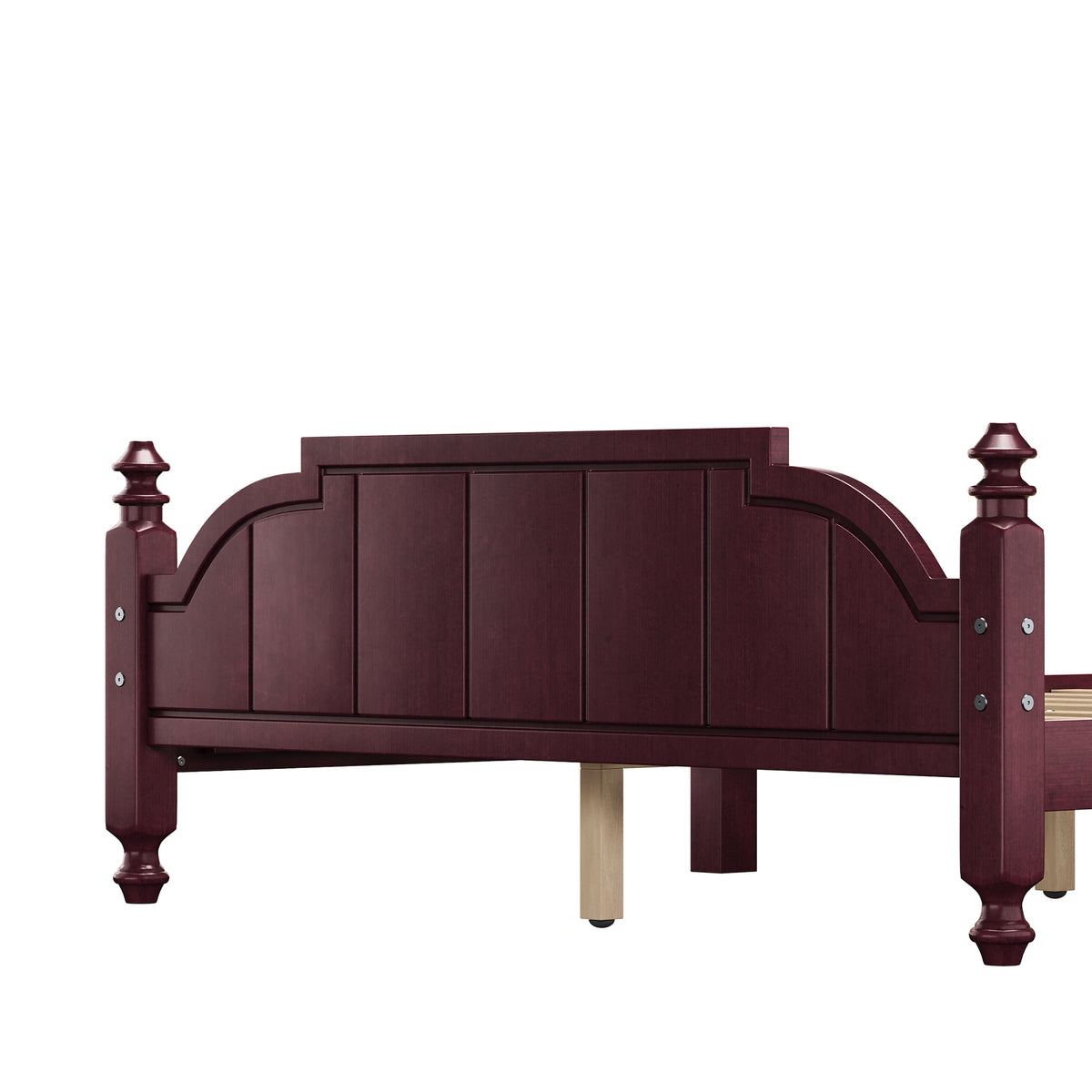 variant-group:rf-n733p360927p|Roomfitters Full Wood Platform Bed Frame with Curved Headboard, Vintage Style Slat Support, No Box Spring Required, Espresso
