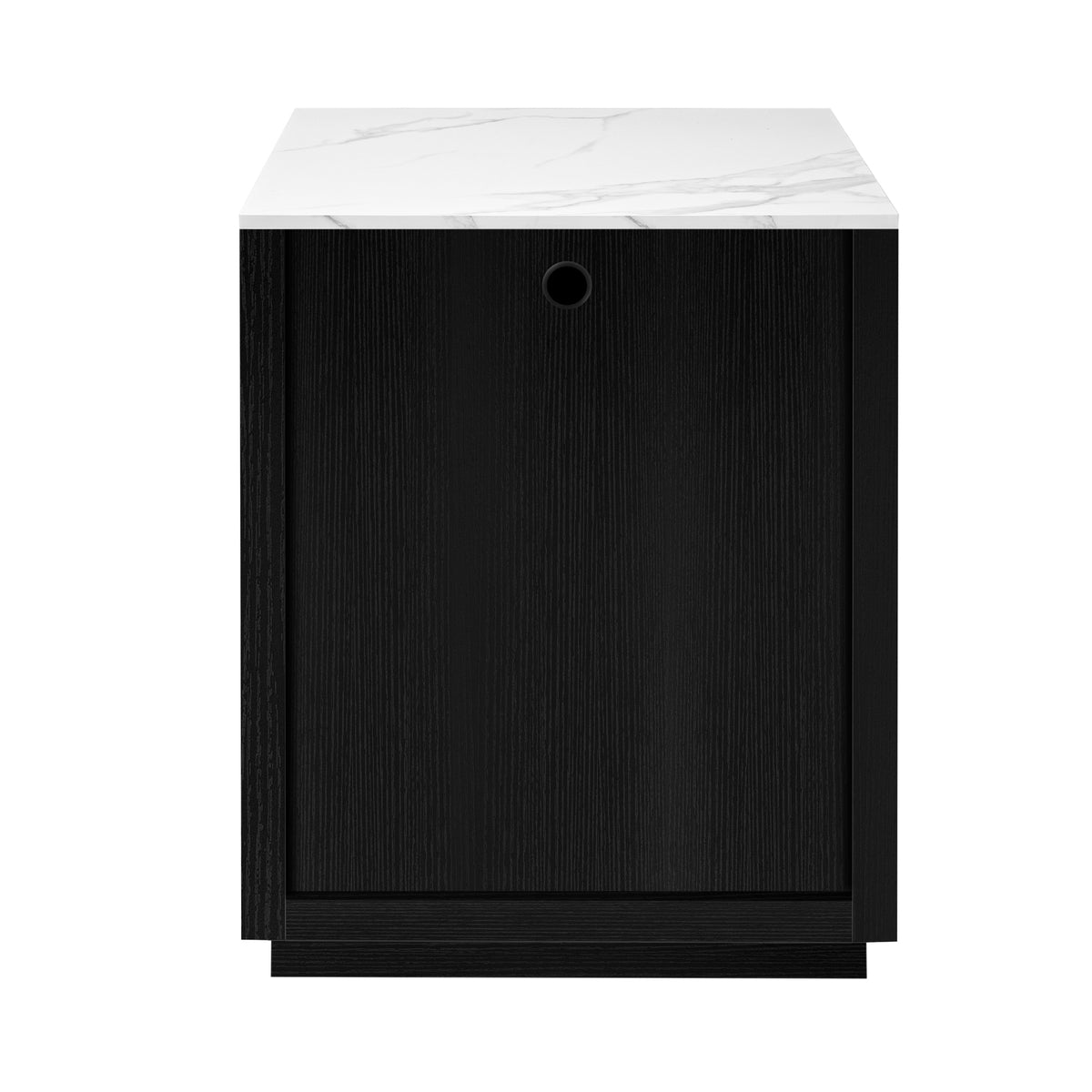 variant-group:rf-n707s000010b|Roomfitters 82.7" Kitchen Island with Extendable Table, Faux Marble Top, Double Storage, Power Outlet, Black