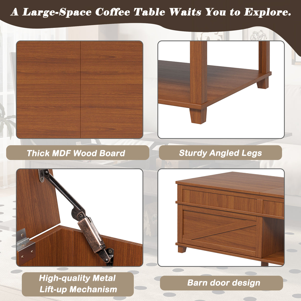 variant-group:rf-n724p401355e|Roomfitters Lift-Top Coffee Table with Hidden Storage and Open Lower Shelf, Apricot Brown