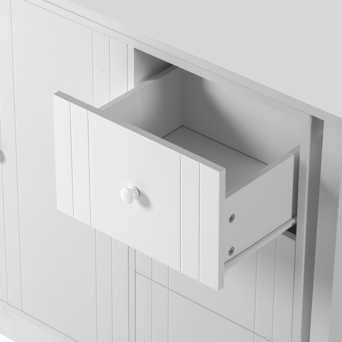variant-group:rf-n711p334768k|Roomfitters Extendable Sideboard Buffet Cabinet with Storage, Multifunctional Console Table for Dining Room, White