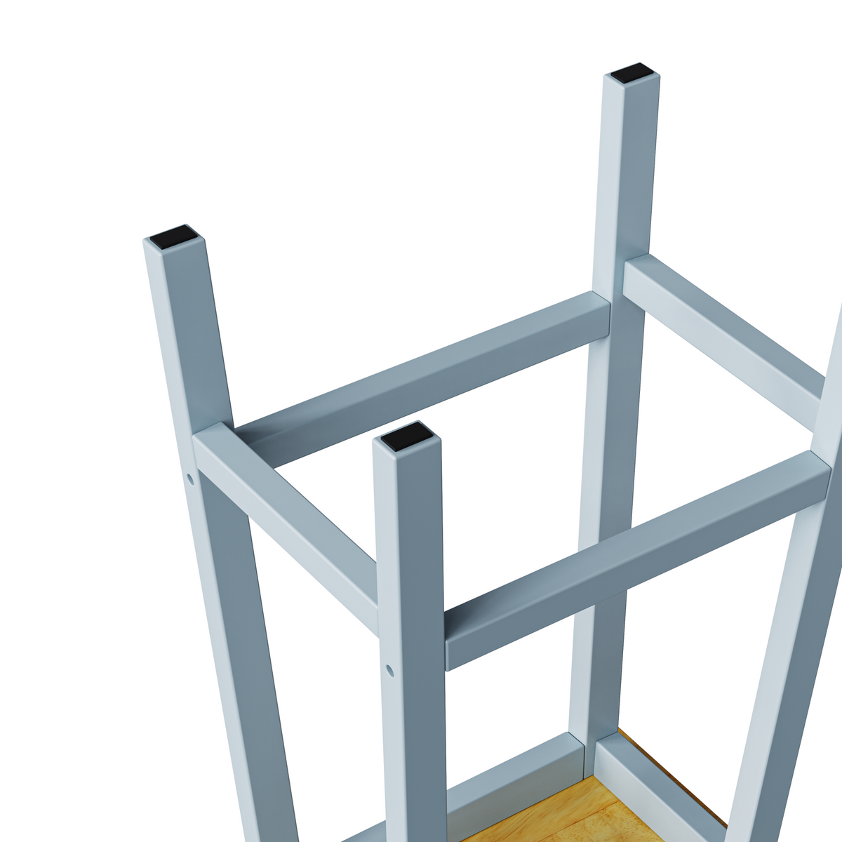 variant-group:rf-n707p185529g|Roomfitters Set of 2 Counter Height Stools, 25.6" A-Frame Solid Wood Bar Stools with Contoured Wood Seat & Footrest, Grey Blue