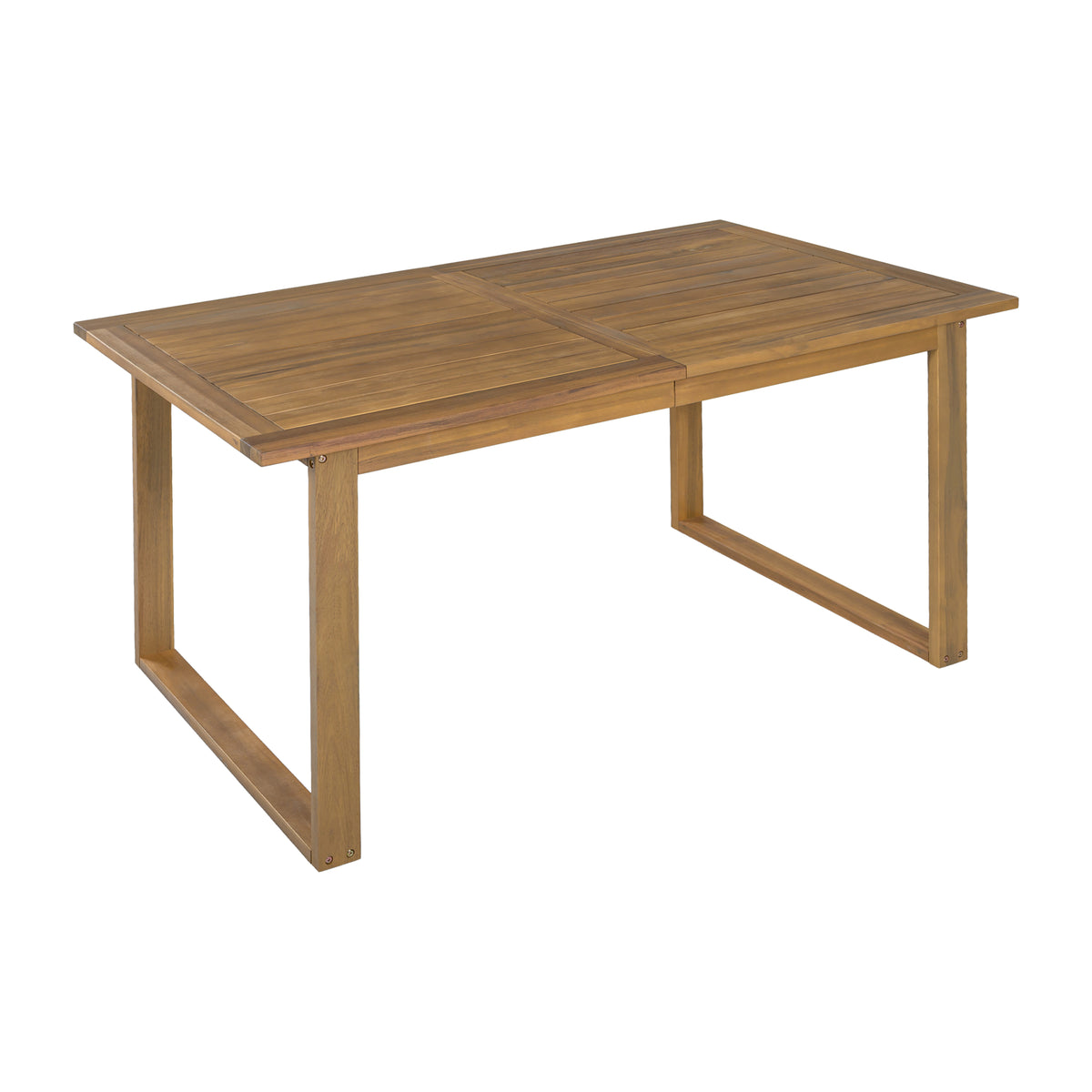 variant-group:rf-n711wy000497aaa|Roomfitters Farmhouse 5-Piece Outdoor Dining Set for 4, Acacia Wood Table and Chair Pack, Beige and Natural Slatted