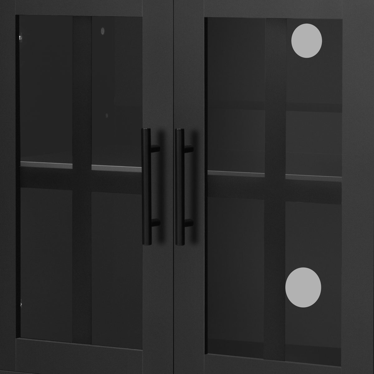 variant-group:rf-n724sj000127aab|Roomfitters Wall Unit Entertainment Center for up to 80 Inch TV, Media Console with Cabinets and Bookshelves, Black