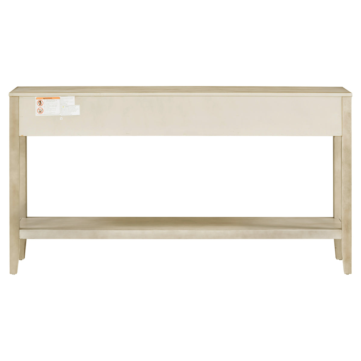 variant-group:rf-n711p410445e|Roomfitters 59.1" Farmhouse Entryway Table with 3 Drawers, Slim Console Sofa Table with Open Shelf for Hallway, Gray