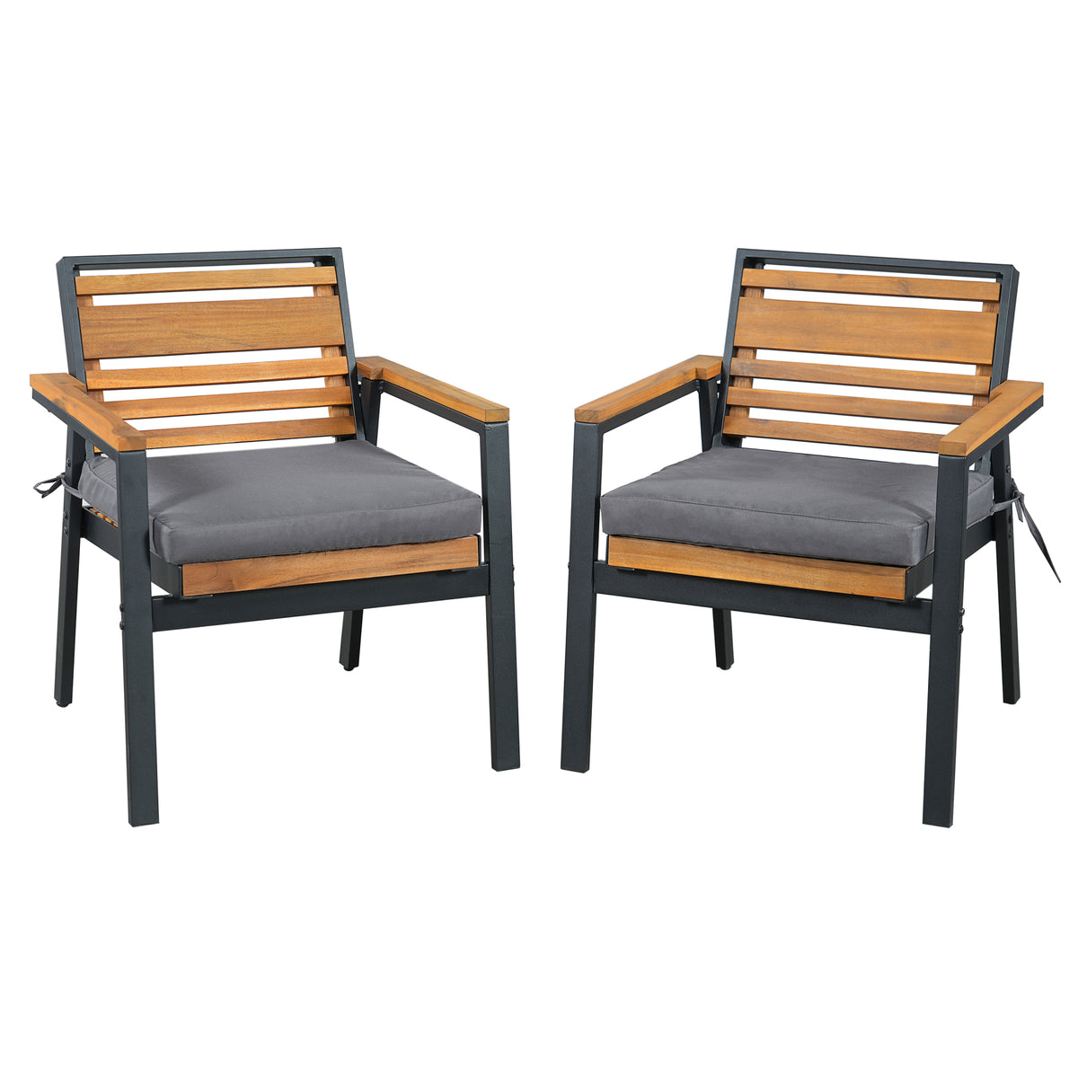 variant-group:rf-n704g201259e|Roomfitters Modern 7-Piece Patio Dining Set with Powder-Coated Iron Frame and Detachable Gray Cushions