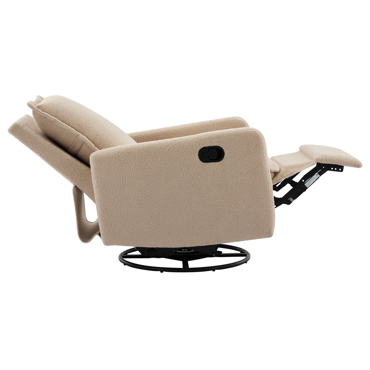 variant-group:rf-n701p348238o|Roomfitters Swivel Rocker Recliner Chair, Glider Rocking Armchair, Teddy Fleece Nursery Reclining Lounge Accent Chair, Oatmeal
