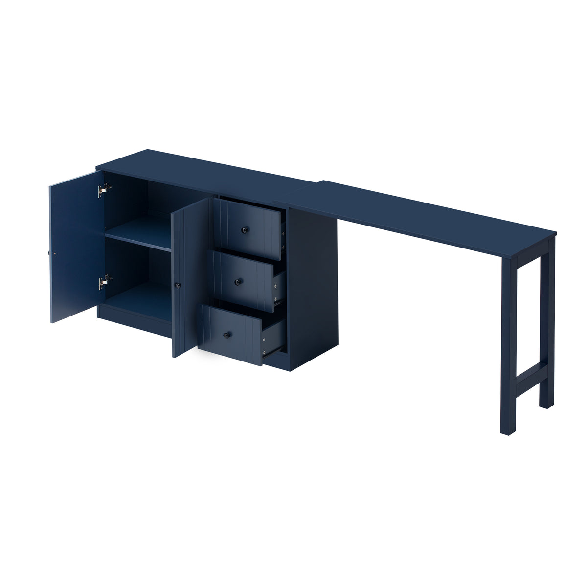 variant-group:rf-n711p334768v|Roomfitters Extendable Sideboard Buffet Cabinet with Storage, Multifunctional Console Table for Dining Room, Navy Blue