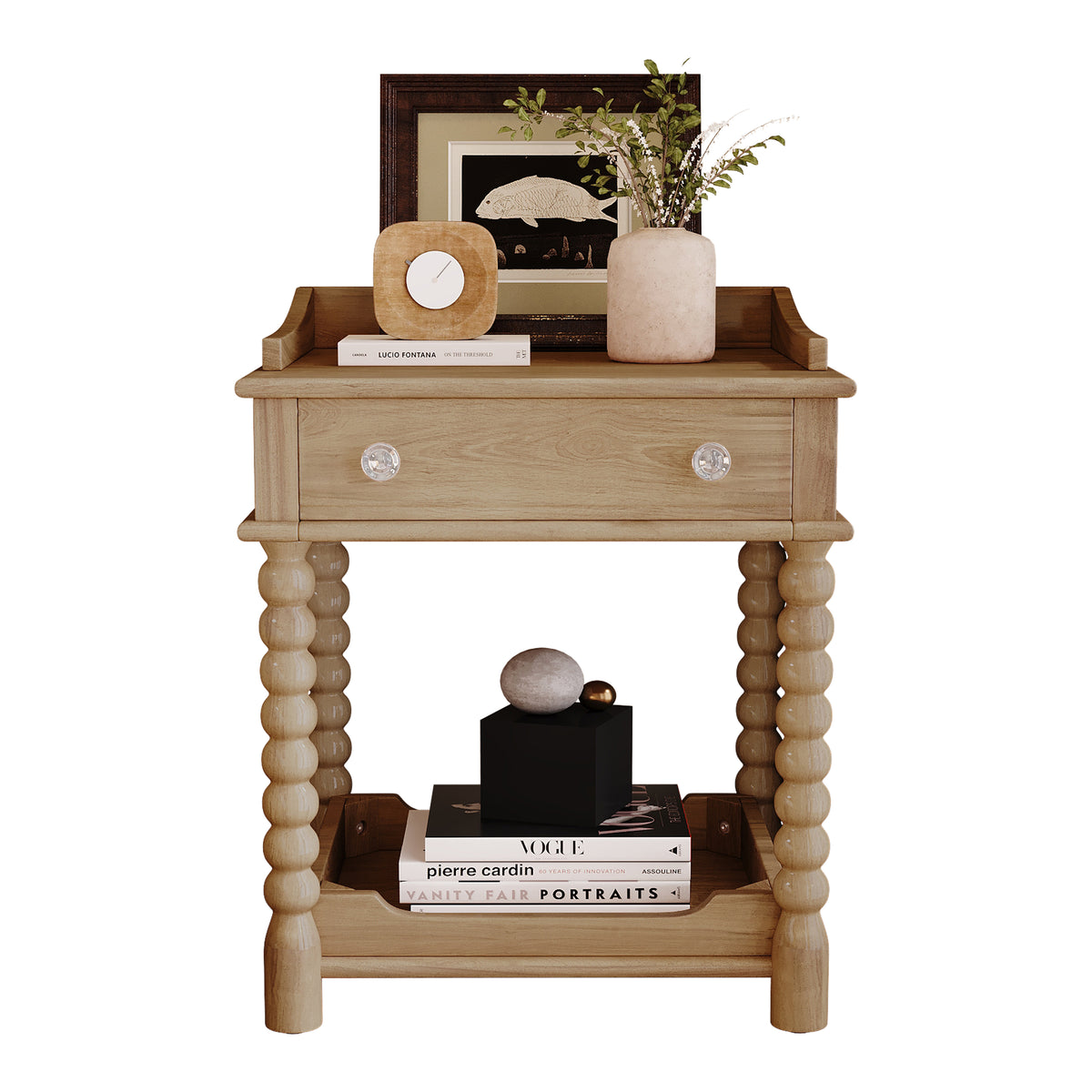 variant-group:rf-n733p206240m|Roomfitters Retro Nightstand Bedside Table with Open Shelf and Storage Compartment, Metal Handle Accent, Natural