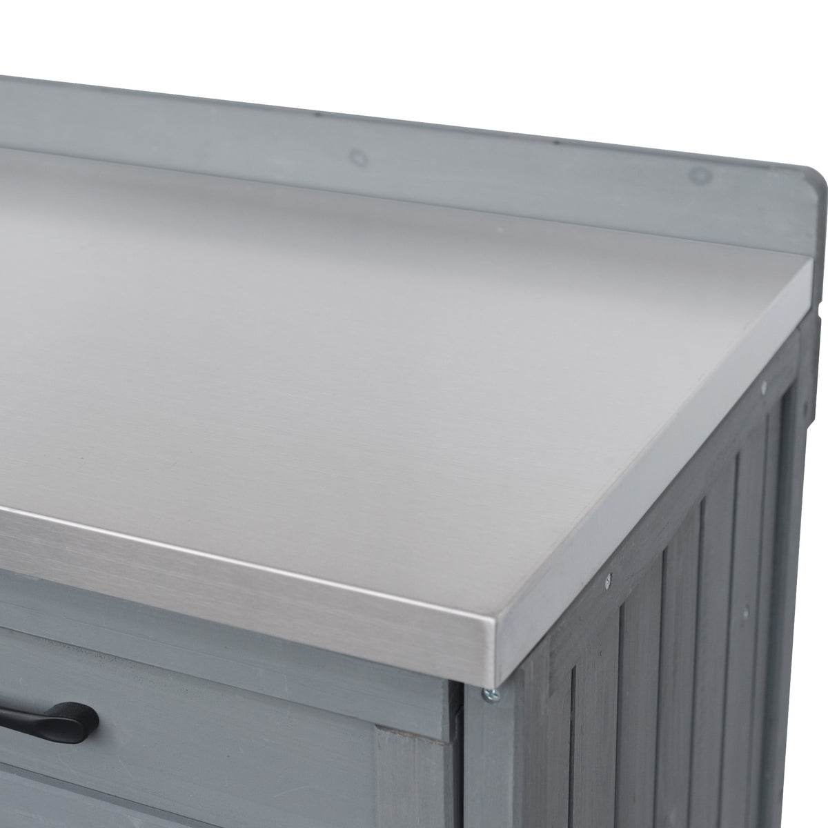 variant-group:rf-n707s000024g|Roomfitters 2-Piece Outdoor Grill Cart with Stainless Steel Top, Sink and Faucet, BBQ Prep Station, Grey+Blue