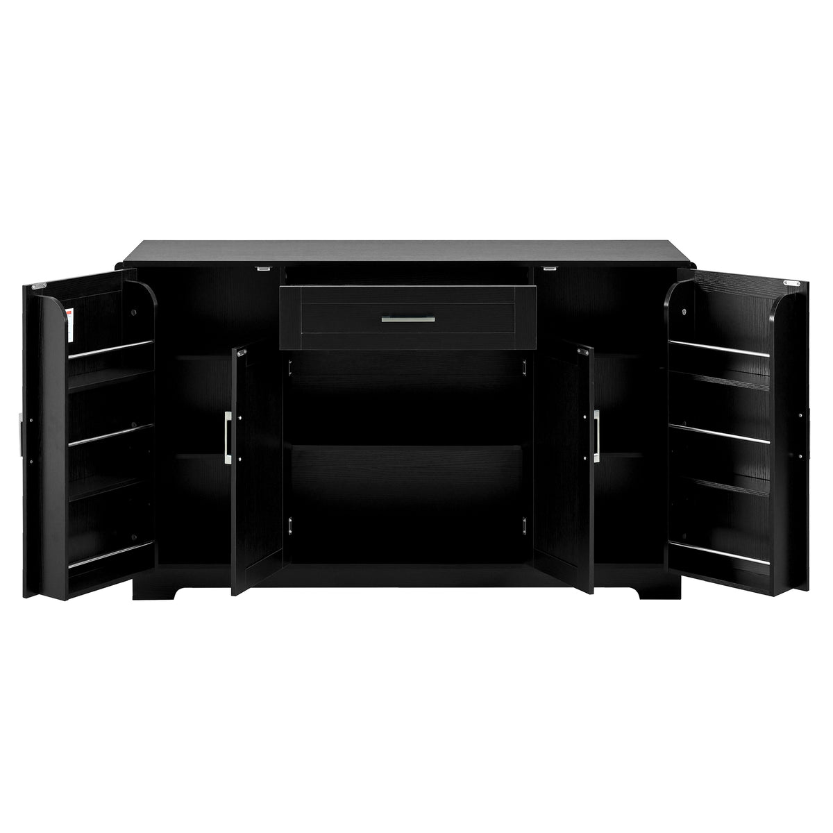 variant-group:rf-n711p437643b|Roomfitters Modern Contemporary Black Melamine MDF Sideboard Buffet Cabinet Dining Room Storage Kitchen Credenza