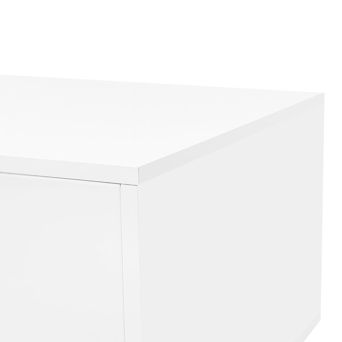 variant-group:rf-n724p294656k|Roomfitters Modern Glossy Coffee Table with Storage Space and Light Accent, Rectangle Center Table for Living Room, White