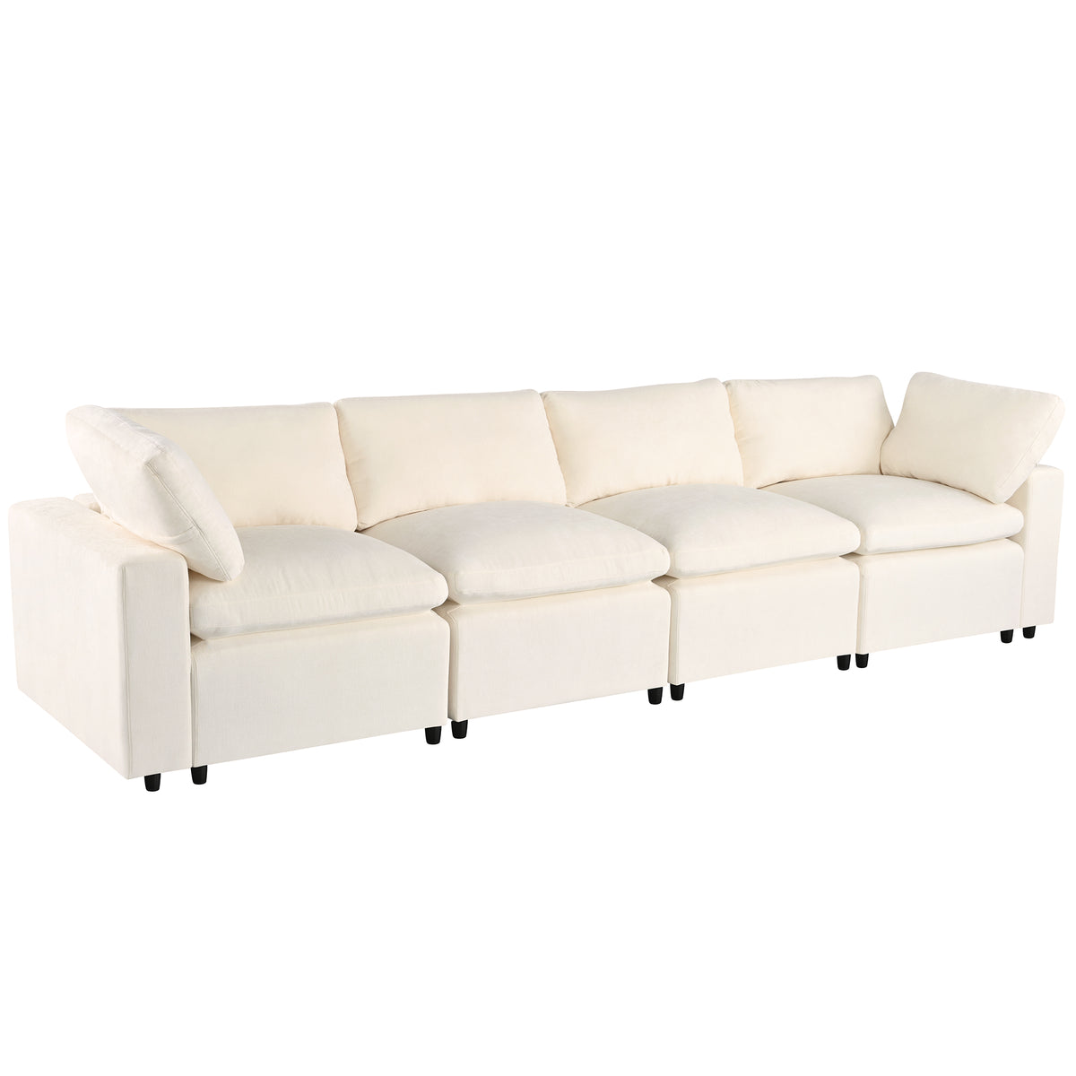 variant-group:rf-n711wy000413aaa|Roomfitters Upholstered Modular Sofa with Storage Space, USB Charging Ports, Wireless Charging, Built-in Bluetooth Speaker, Sectional Sofa for Living Room and Apartment, Beige