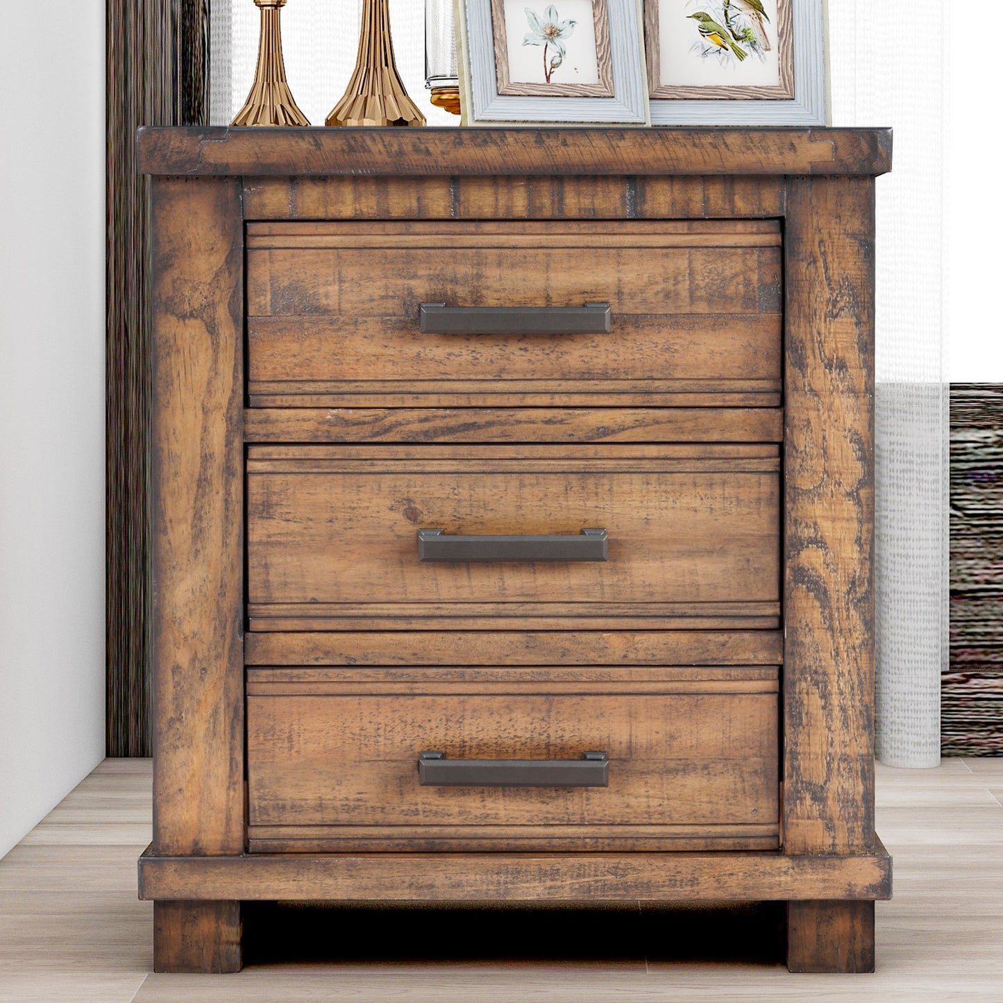 variant-group:rf-n701p455591d|Roomfitters 3 Drawer Reclaimed Solid Wood Farmhouse Nightstand Side Table, Rustic Bedside End Accent Furniture, Natural