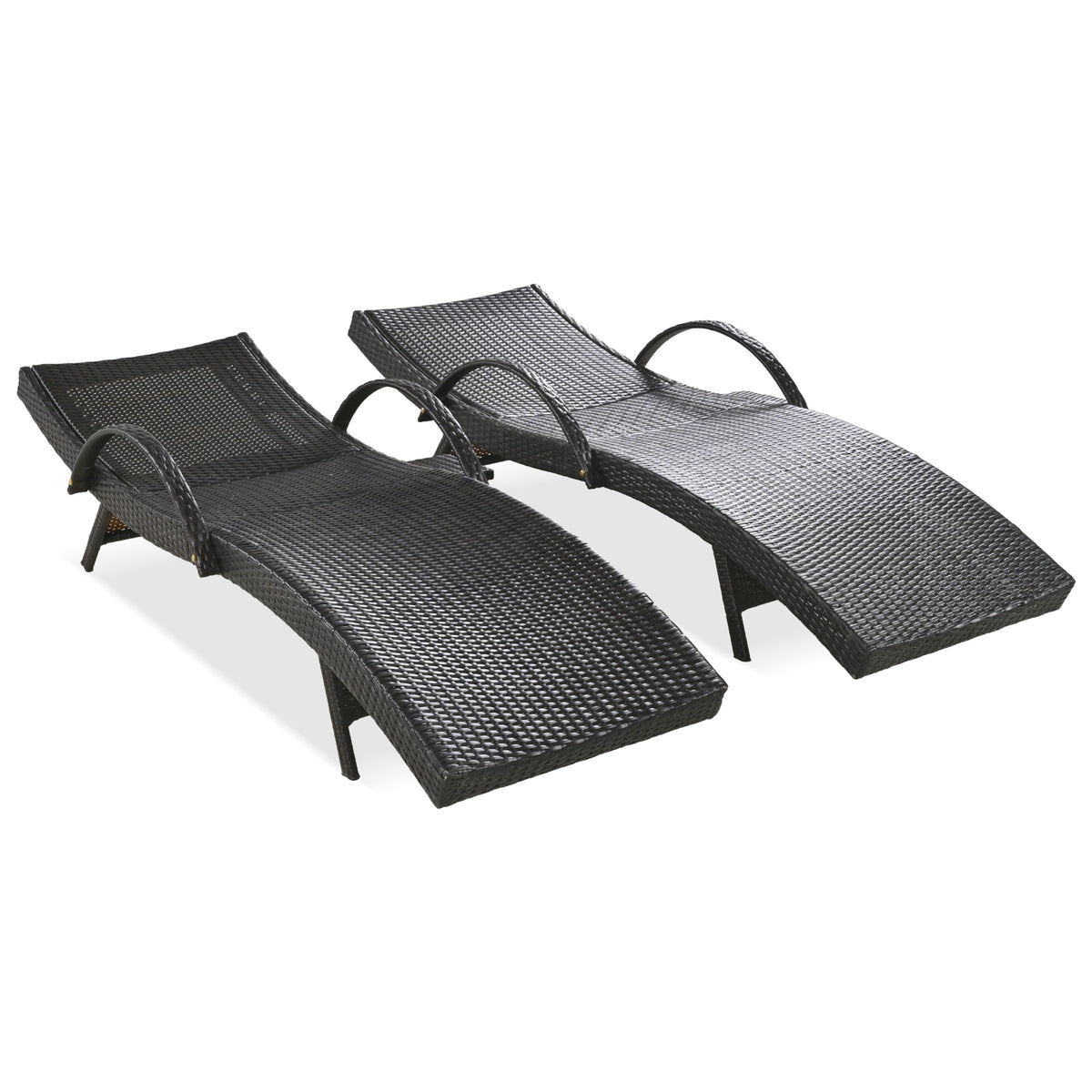 variant-group:rf-n707wf321204aad|Roomfitters 80" Outdoor Wicker Chaise Lounge Chairs, Set of 2, Reclining Patio Chairs with Pull-Out Table, Dark Brown