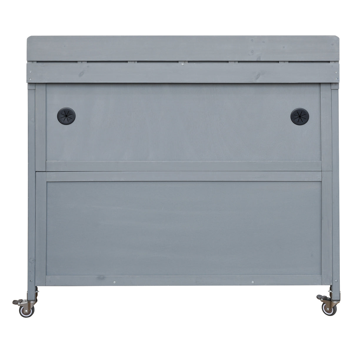 variant-group:rf-n707p370273g|Roomfitters 39.4" Grill Cart, Outdoor Kitchen Island with Stainless Steel Top, BBQ Prep Station with Storage Cabinet, Grey+Blue