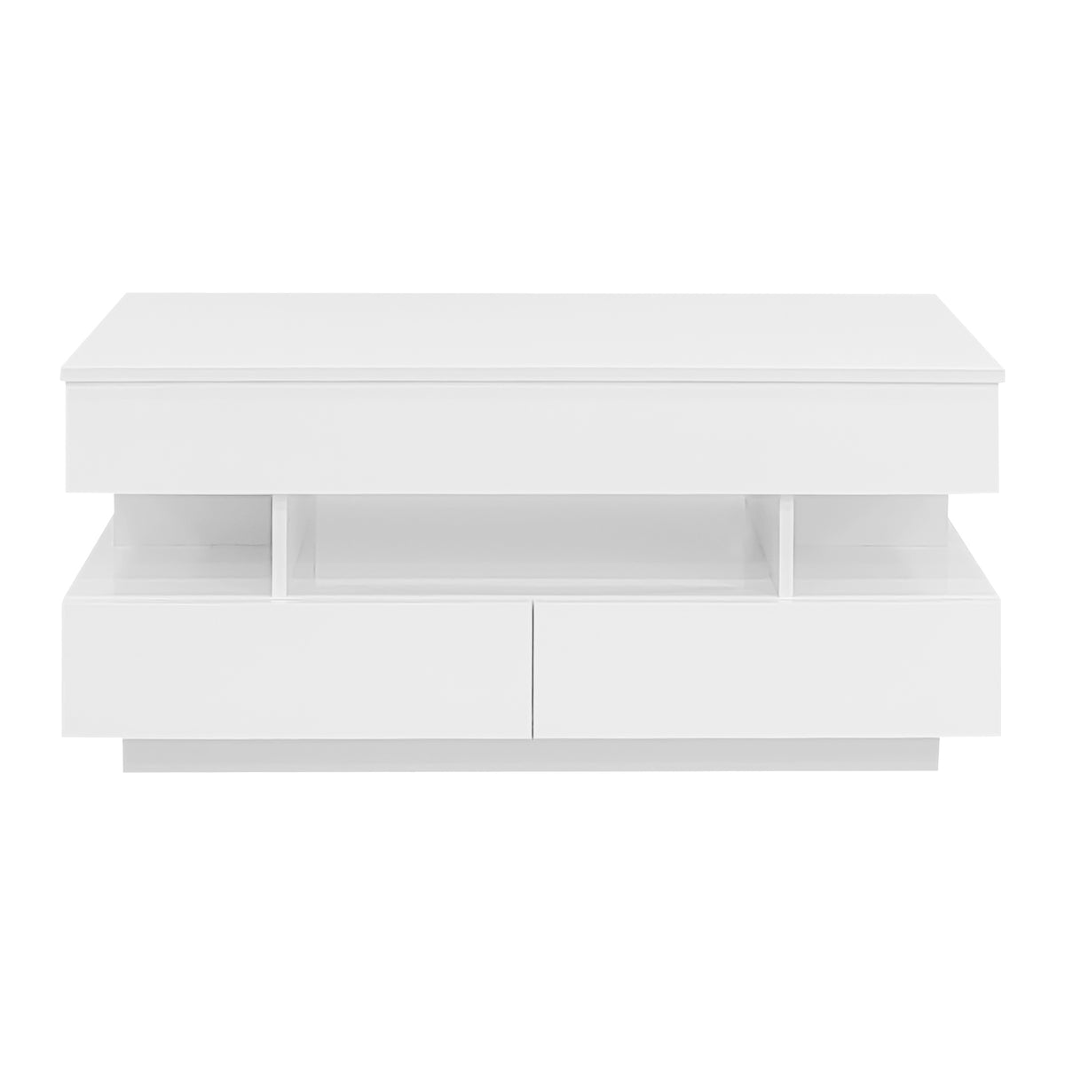 variant-group:rf-n724p290058k|Roomfitters Lift-Top Coffee Table with Hidden Storage and 2 Drawers, Multi-Functional Modern Table, White