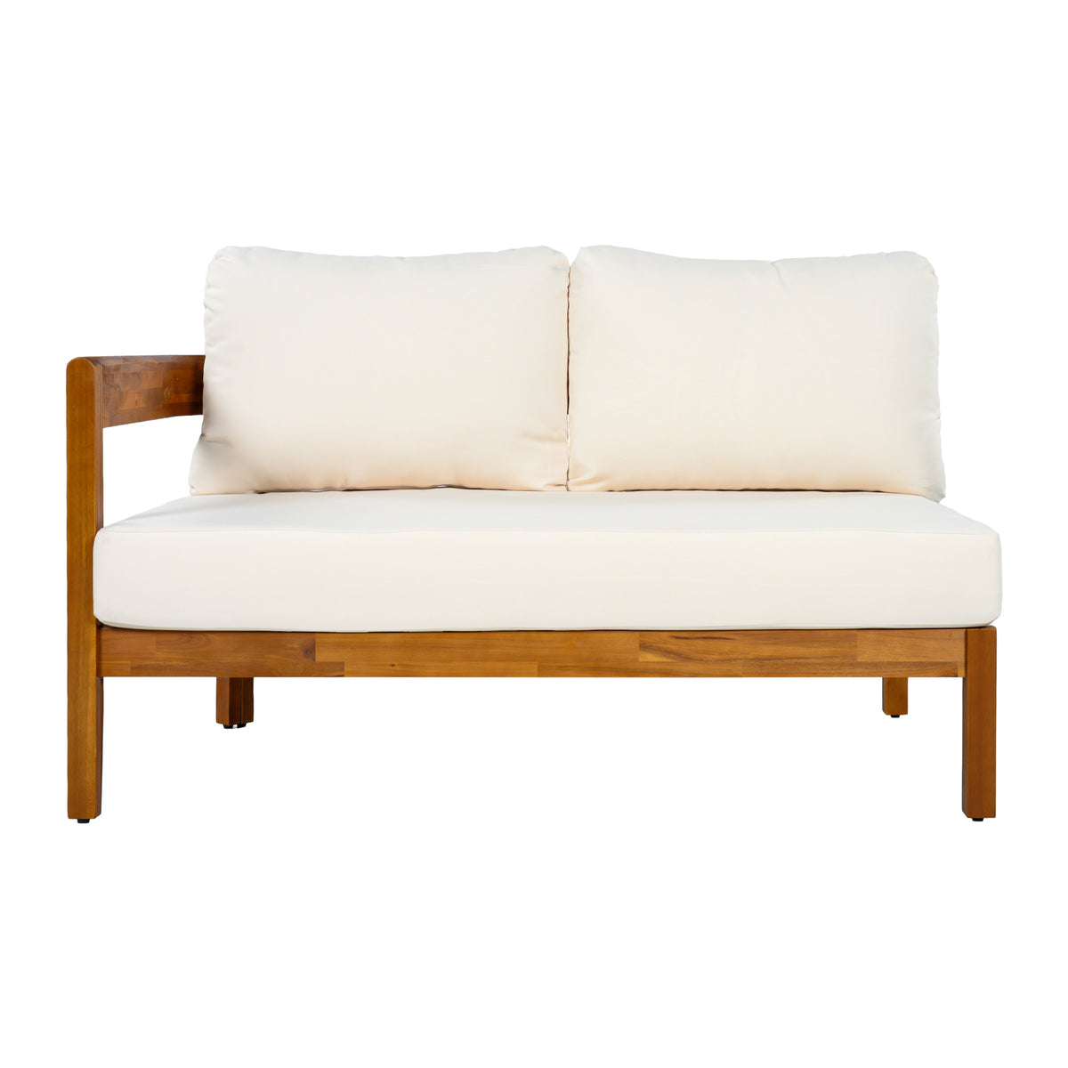 variant-group:rf-n711wy000481aaa|Roomfitters Modern Coastal White Solid Acacia Wood L-Shaped Outdoor Patio Sectional Sofa Conversation Seating Set