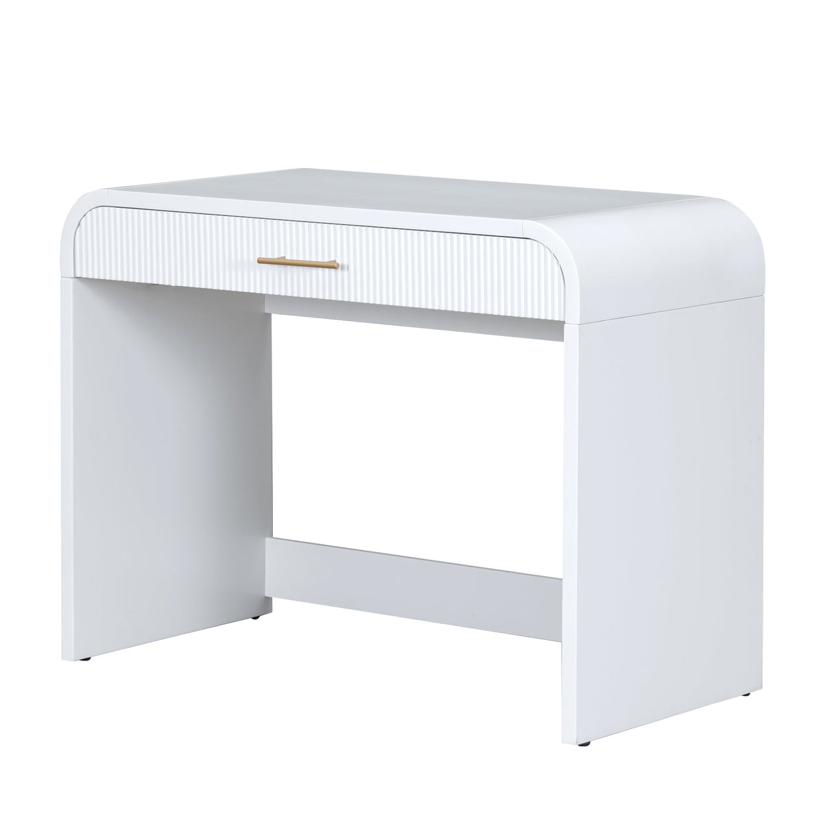 Roomfitters 39" Makeup Vanity Table with Mirror Touch Screen Lighted Mirror, Dressing Table with Drawer for Bedroom, White Roomfitters