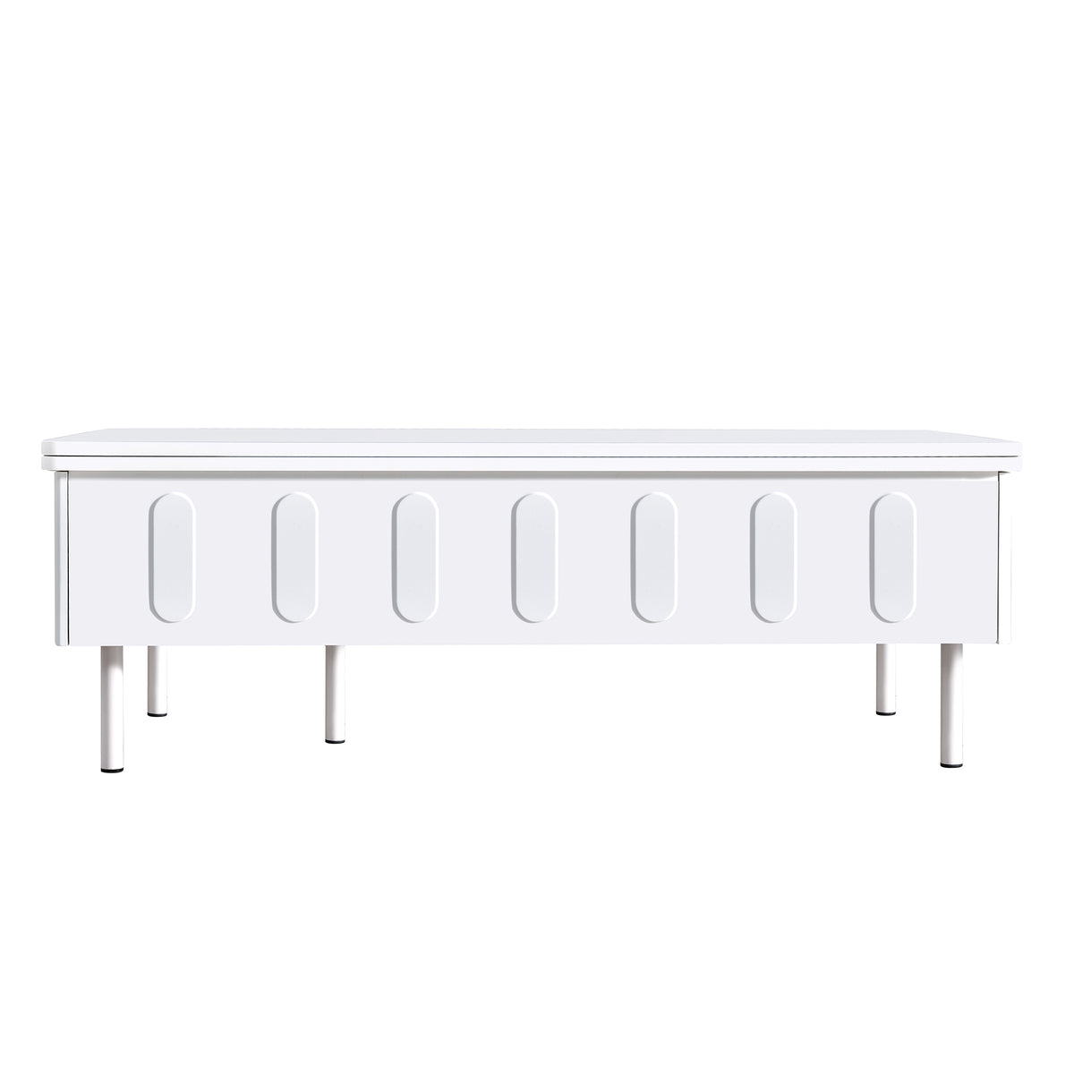 variant-group:rf-n724p292514k|Roomfitters Lift-Top Coffee Table with 2 Drawers and Foldable Top, Hidden Storage Compartment, Adjustable Center Table, White