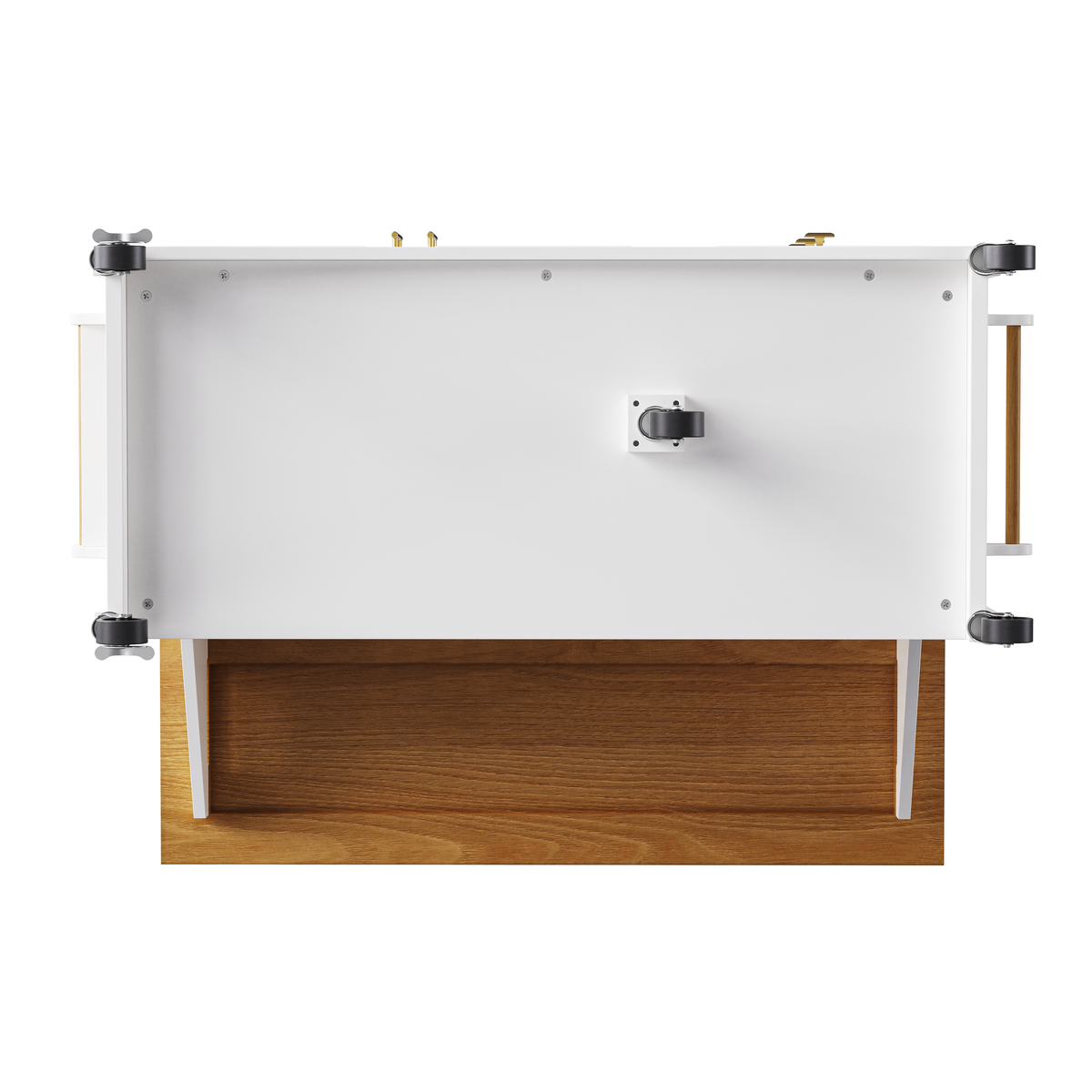 variant-group:rf-n707p195393w|Roomfitters 52" Kitchen Island with Drop Leaf, Rolling Kitchen Cart with Storage Cabinet, Spice Rack, Towel Rack, Adjustable Shelf, White