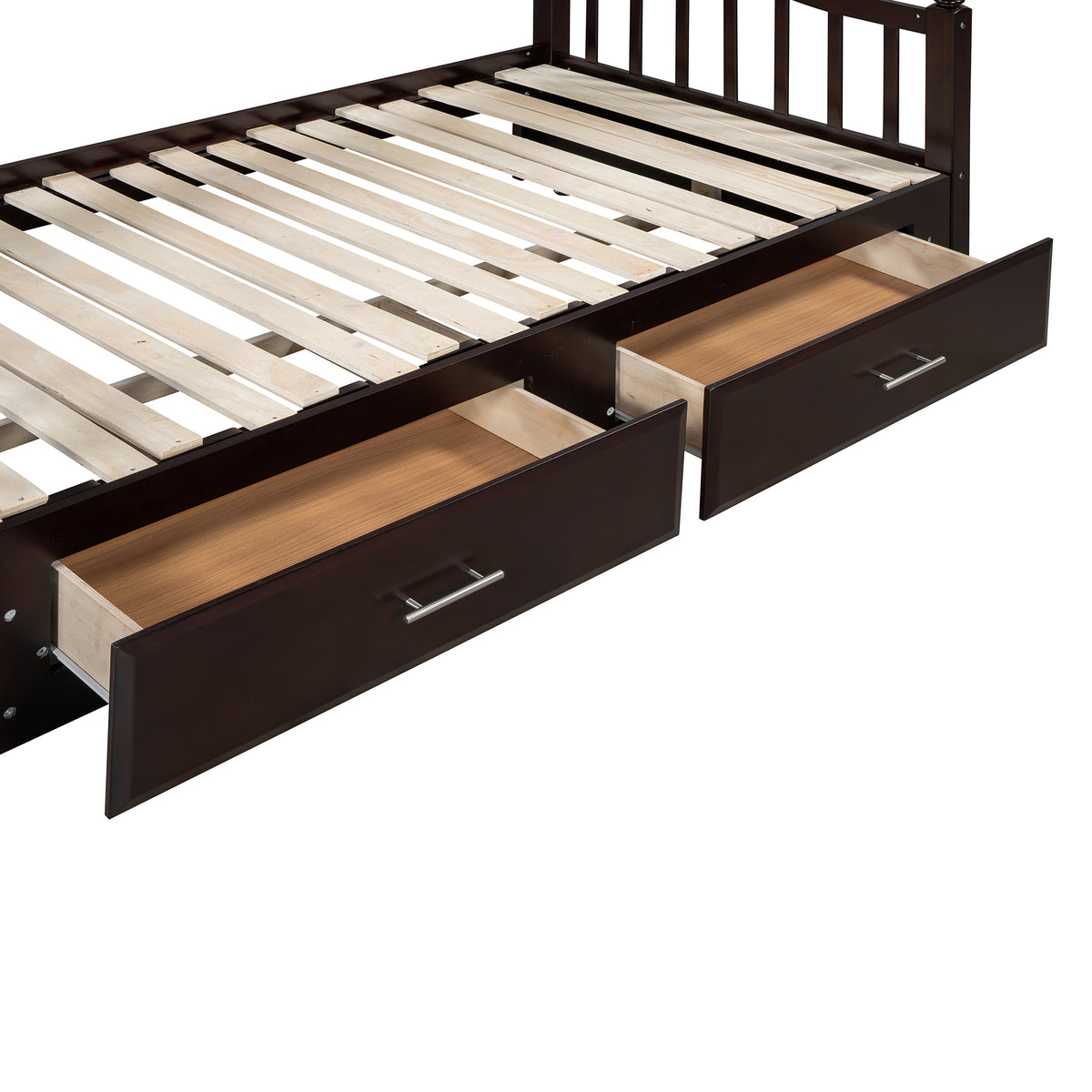 variant-group:rf-n733s173459p|Roomfitters Wooden Twin Size Daybed with Expandable Design, Twin Trundle and Two Practical Storage Drawers, Espresso