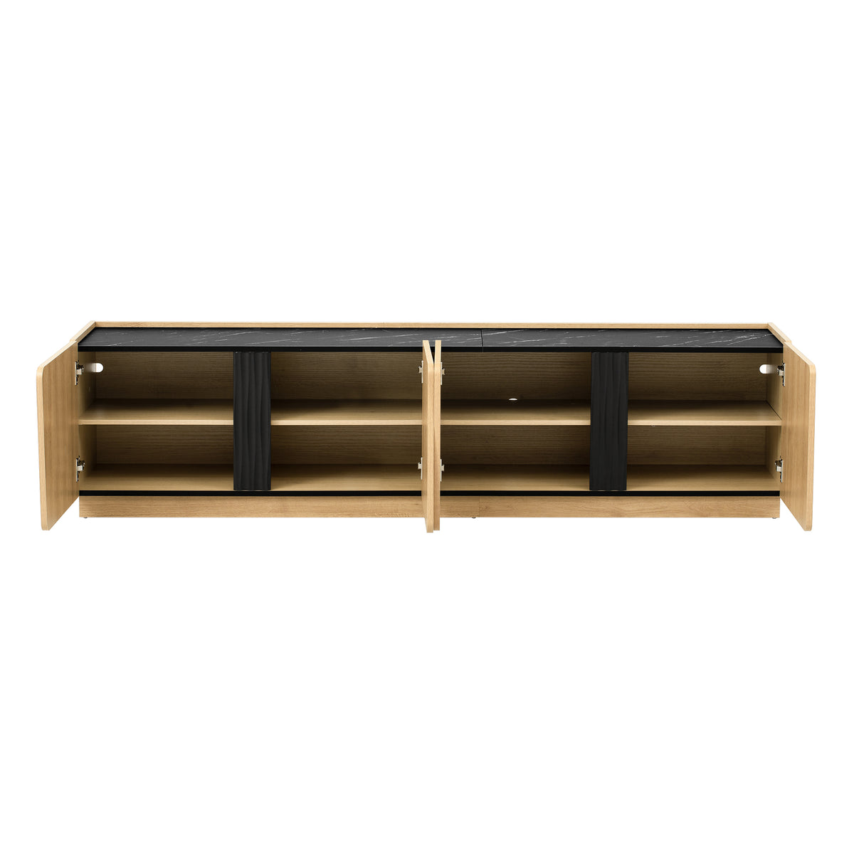 variant-group:rf-n724p426854m|Roomfitters Modern Storage Cabinet Credenza TV Media Console, Oak Finish