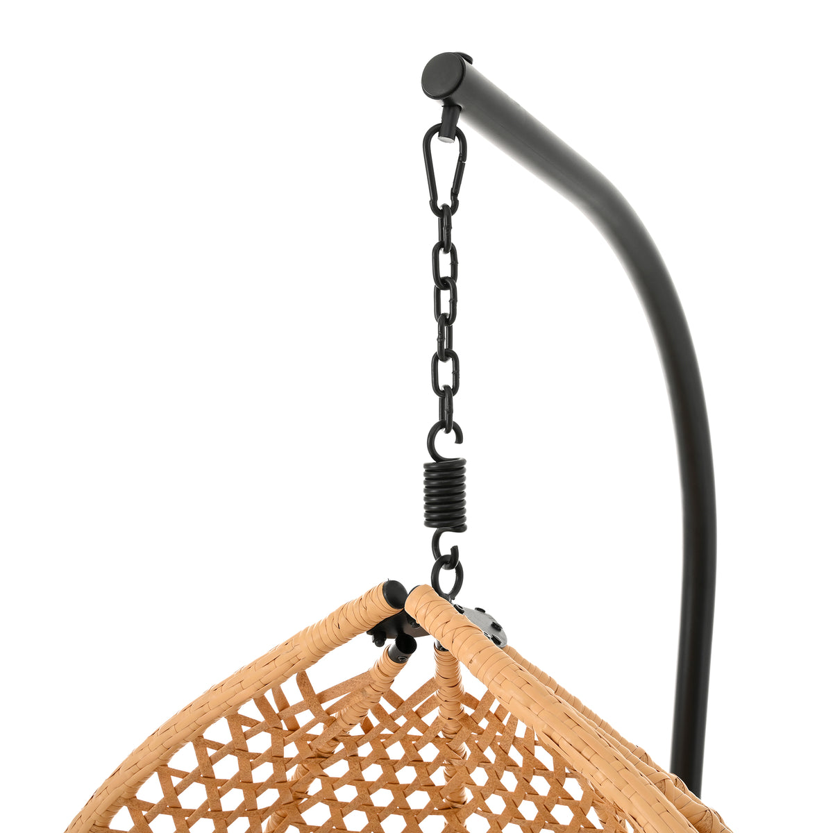 variant-group:rf-n711p255131q|Roomfitters Hanging Egg Chair with Stand, Rattan Wicker Swing Chair with Cushion for Indoor Outdoor Patio Balcony, Beige