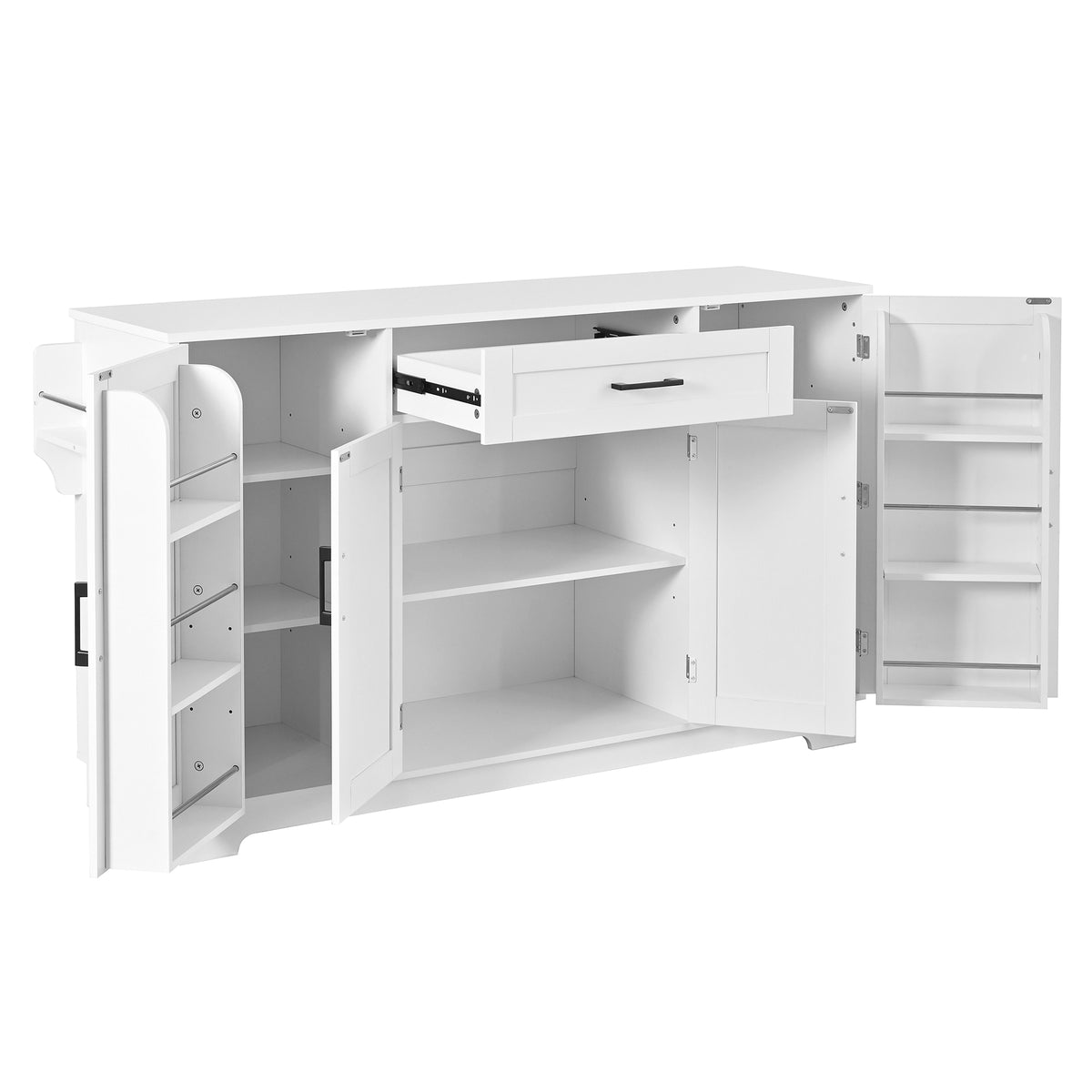 variant-group:rf-n711p437643k|Roomfitters Modern Contemporary White Melamine MDF Sideboard Buffet Cabinet Dining Room Storage Kitchen Credenza