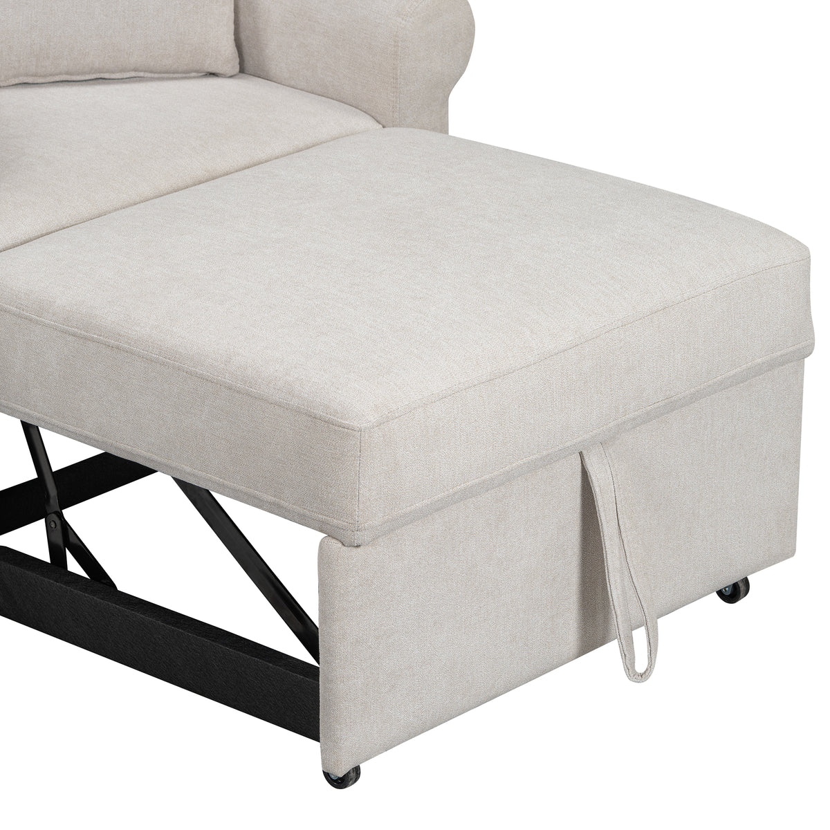 variant-group:rf-n701bs701p468429c|Roomfitters Chenille Convertible Sleeper Chair, 3 in 1 Single Sofa Bed Lounger, Adjustable Backrest Pull Out Bed, Beige