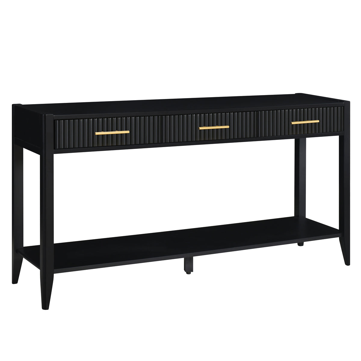 variant-group:rf-n711p190531b|Roomfitters Entryway Console Table with Vertical Stripe Pattern and Long Legs, Storage for Hallway, Black