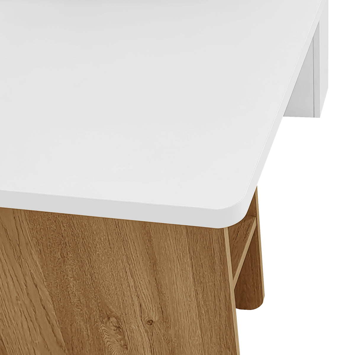 variant-group:rf-n724p294661k|Roomfitters Farmhouse Nesting Coffee Table Set of 2, Rectangle Wood Finish Accent Tables for Living Room and Sofa Side, White