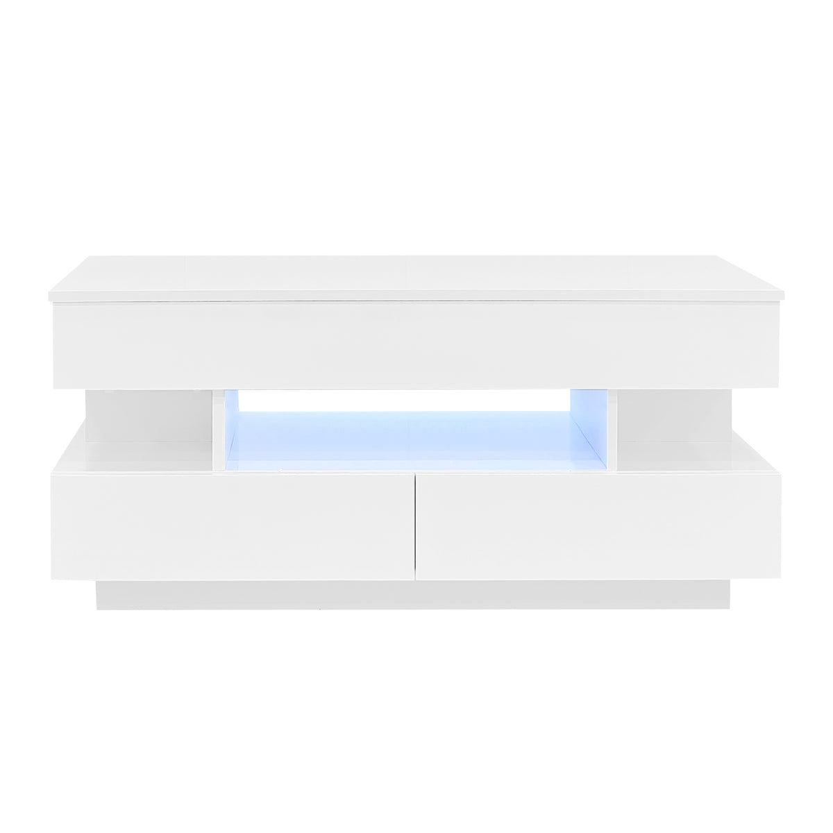 variant-group:rf-n724p290058k|Roomfitters Lift-Top Coffee Table with Hidden Storage and 2 Drawers, Multi-Functional Modern Table, White