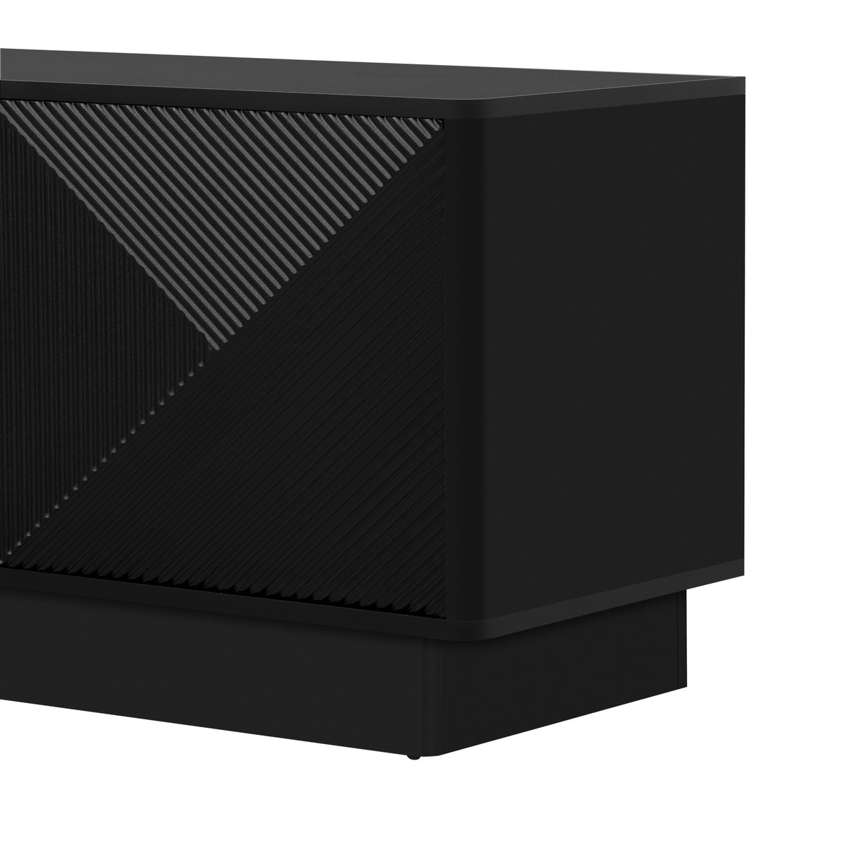 variant-group:rf-n724p426846b|Roomfitters Stylish 4-Door Wave Design TV Console with 16-Color USB LED Light, Black