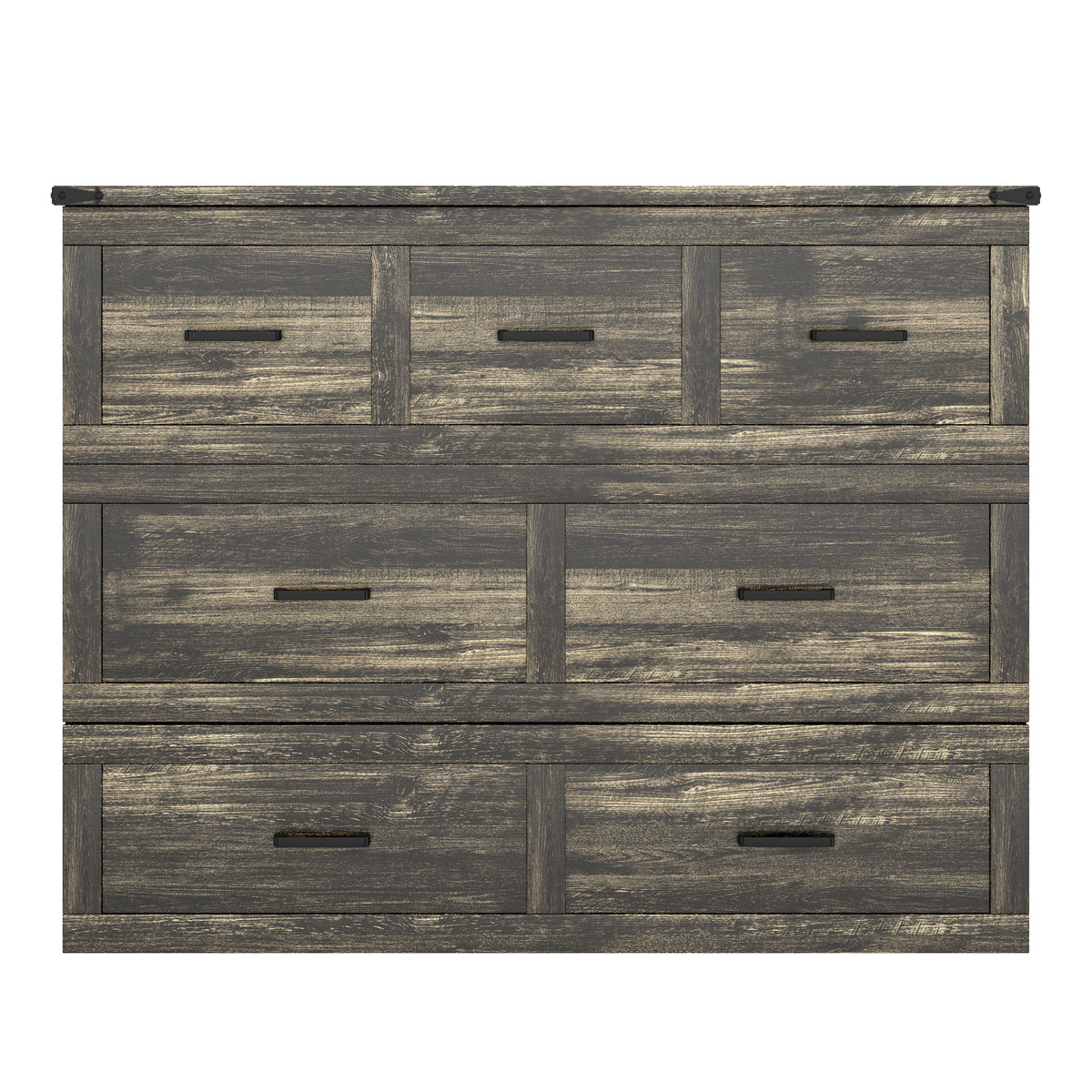 variant-group:rf-n733s293995g|Roomfitters Full Size Murphy Bed Cabinet with Charging Station, Foldable Platform Bed with Storage Drawer, Rustic Gray