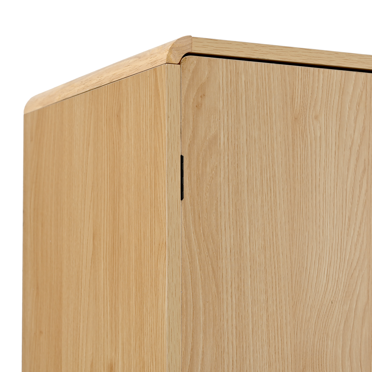 variant-group:rf-n707s000021y|Roomfitters 72" Tall Farmhouse Kitchen Pantry Cabinet with Curved Profile & 8 Door Shelves, Natural Oak