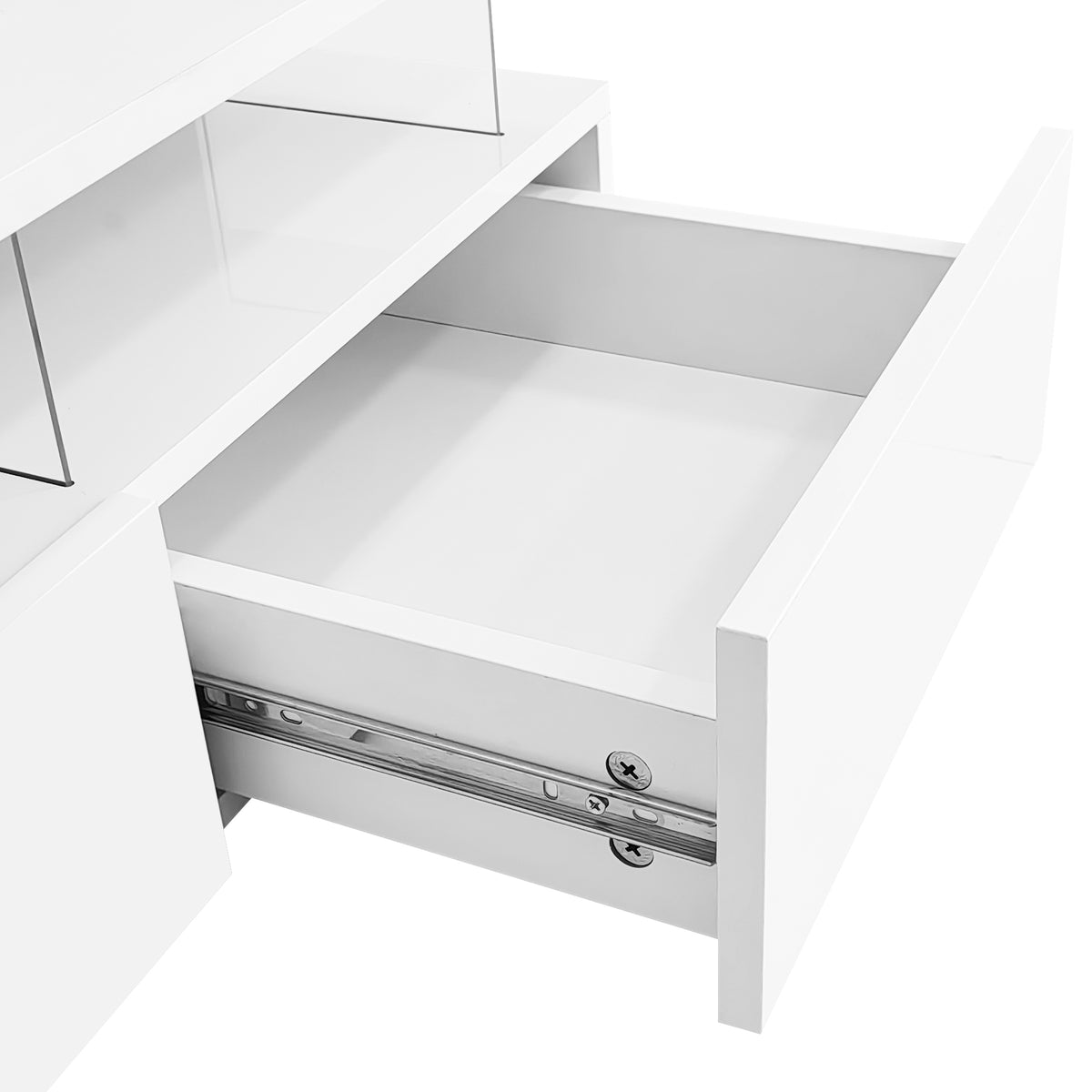 variant-group:rf-n724p290043k|Roomfitters Lift-Top Square Coffee Table with Glass Surface, Hidden Storage, High Gloss Finish, White