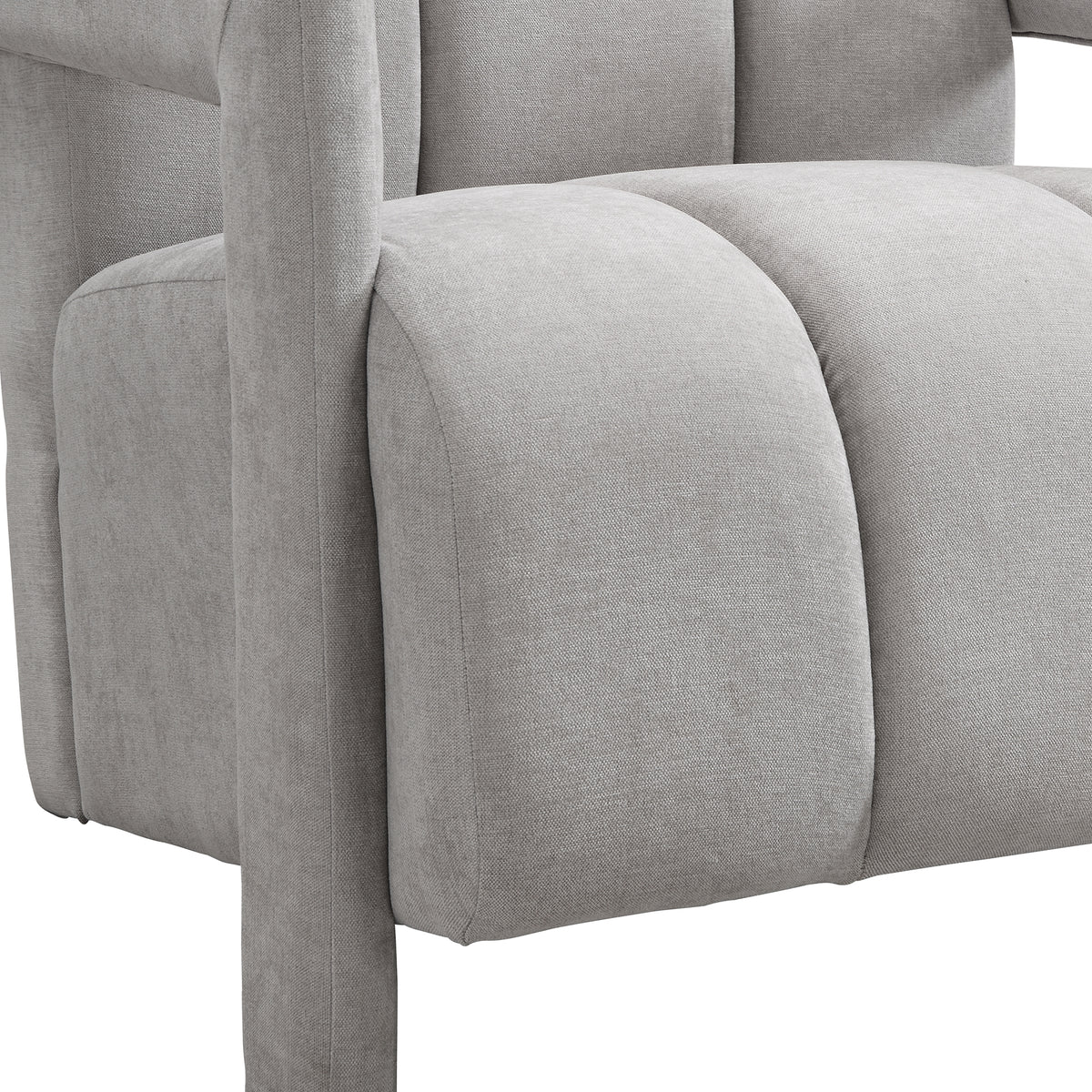 variant-group:rf-n724p256551e|Roomfitters Modern Minimalist Leisure Armchair with L-Shaped Armrests and Polyester Upholstery, Gray