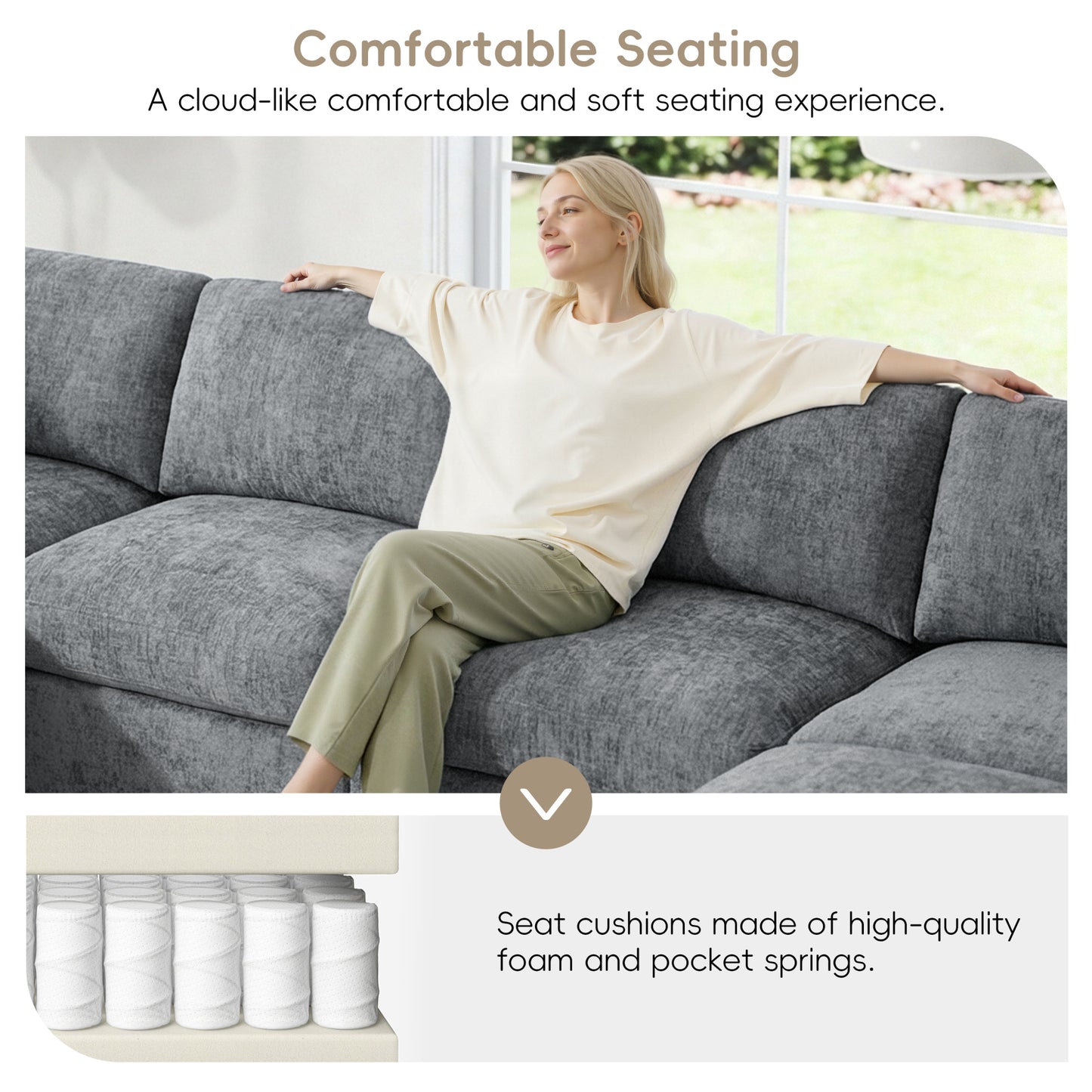 variant-group:rf-n723s9792g|Roomfitters 129 Inch Oversized U-Shaped Modular Sectional Sofa, Large Upholstered Living Room Seating Couch Furniture, Gray