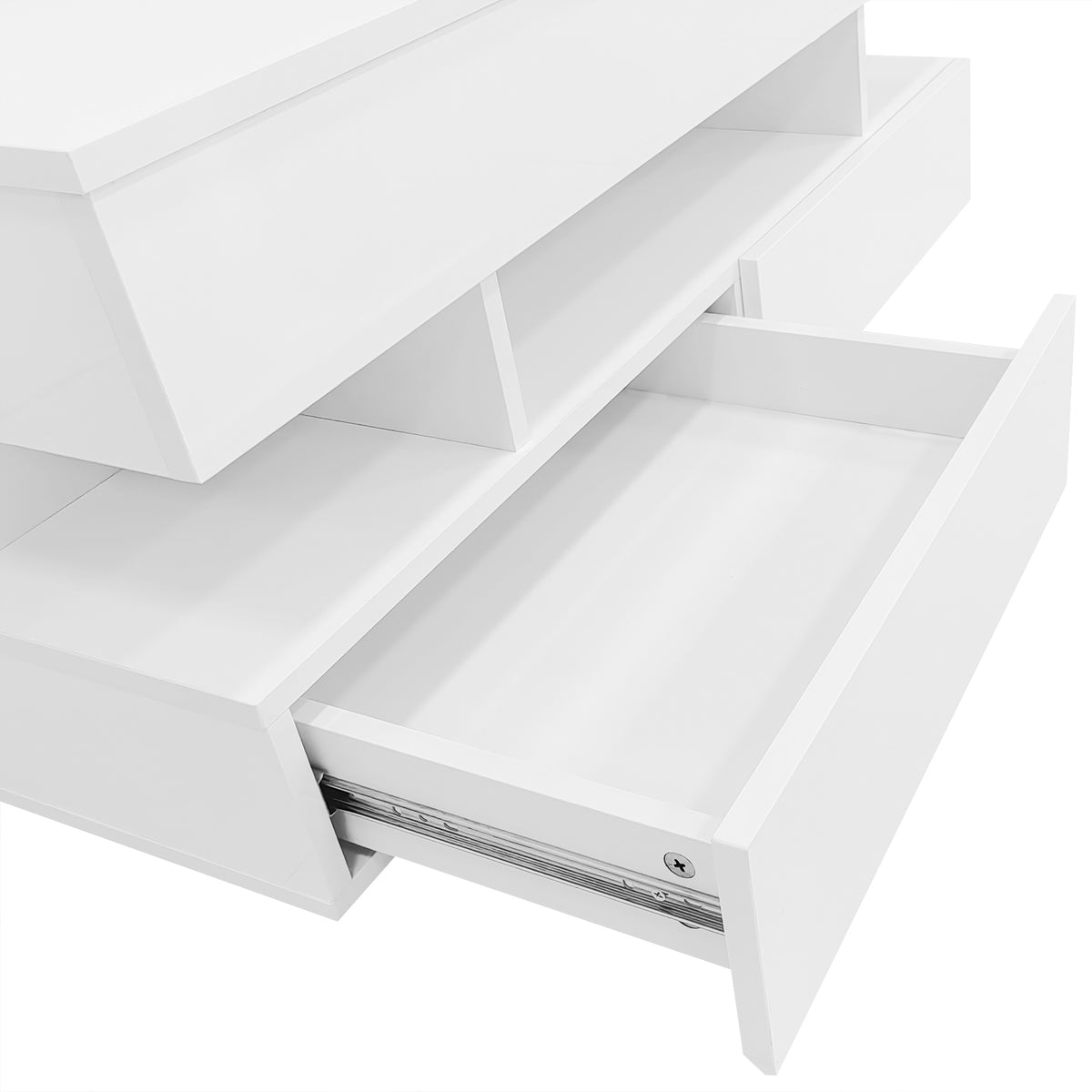 variant-group:rf-n724p290058k|Roomfitters Lift-Top Coffee Table with Hidden Storage and 2 Drawers, Multi-Functional Modern Table, White