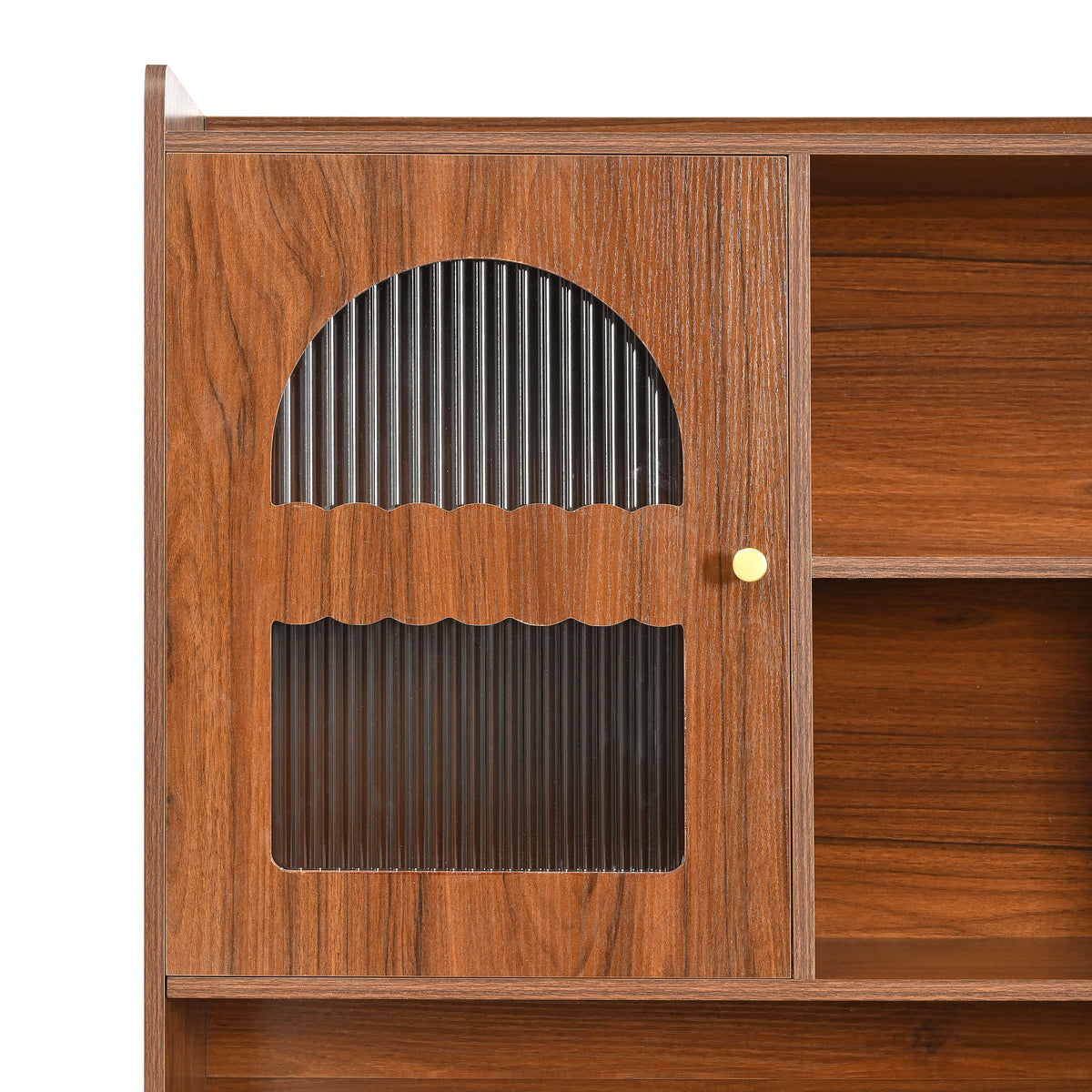 variant-group:rf-n733s363716d|Roomfitters Rotating L-Shaped Computer Desk with Shelves and Storage, 90° Swivel Office Writing Desk, Walnut